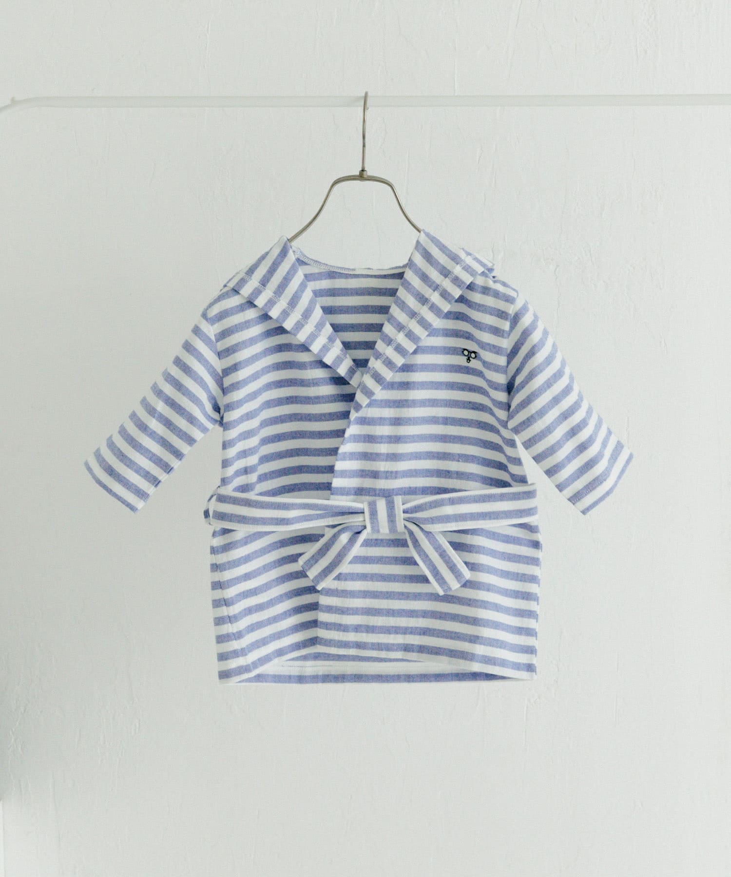 maemukids&baby　ベビーバスローブ(ボーダー) BLUE -