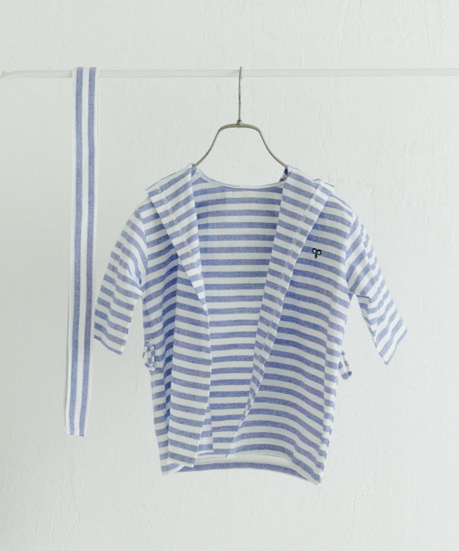 maemukids&baby　ベビーバスローブ(ボーダー) BLUE -