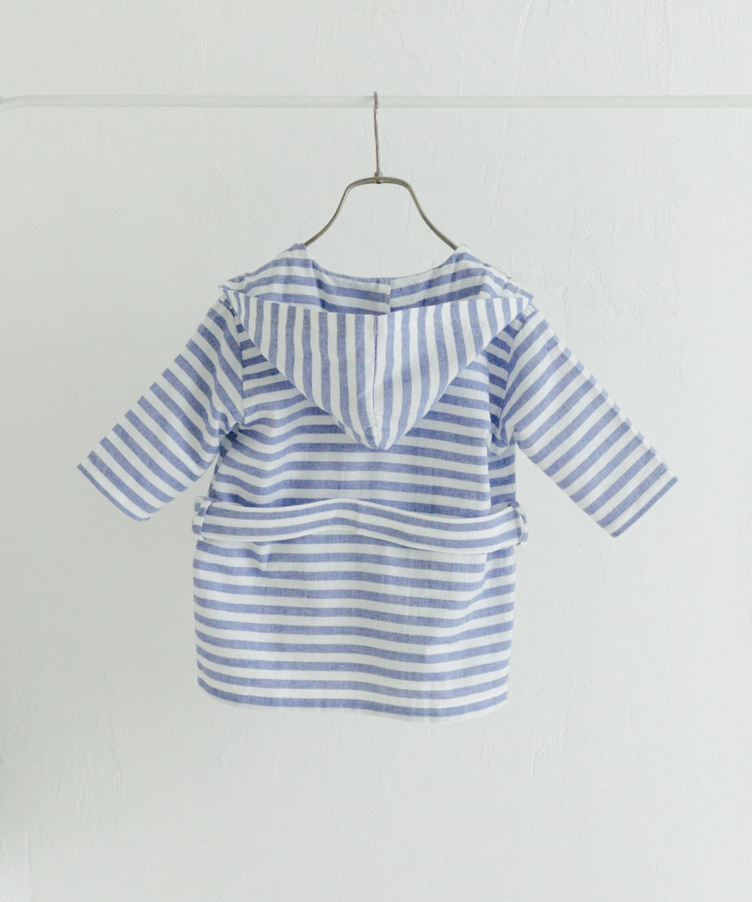 maemukids&baby　ベビーバスローブ(ボーダー) BLUE -