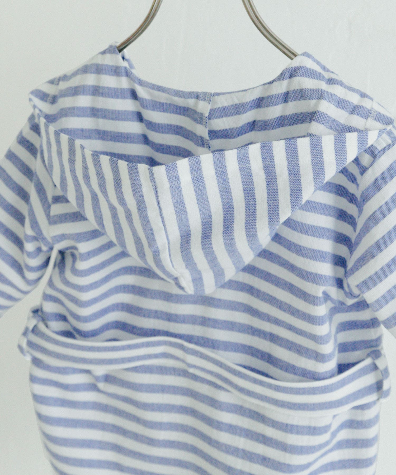 maemukids&baby　ベビーバスローブ(ボーダー) BLUE -