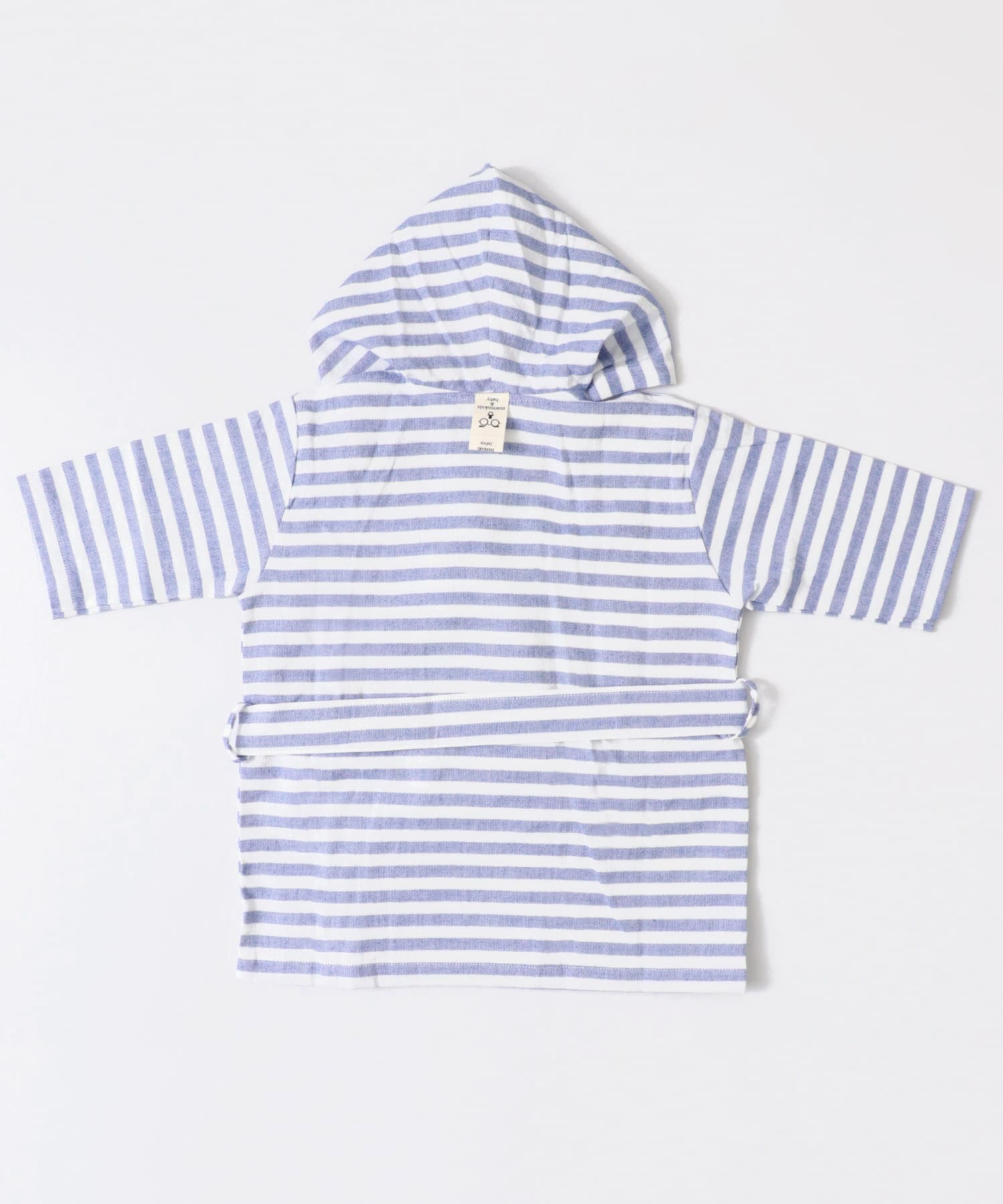 maemukids&baby　ベビーバスローブ(ボーダー) BLUE -
