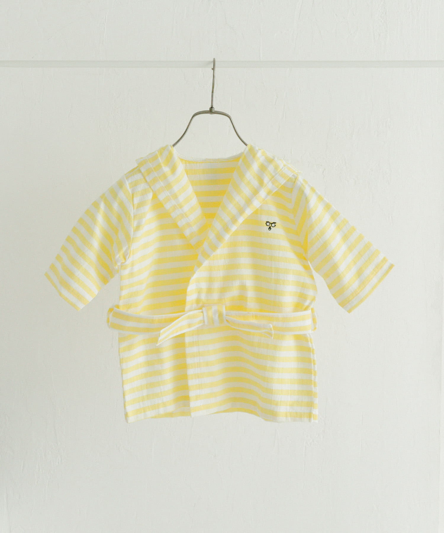 maemukids&baby　ベビーバスローブ(ボーダー) YELLOW -