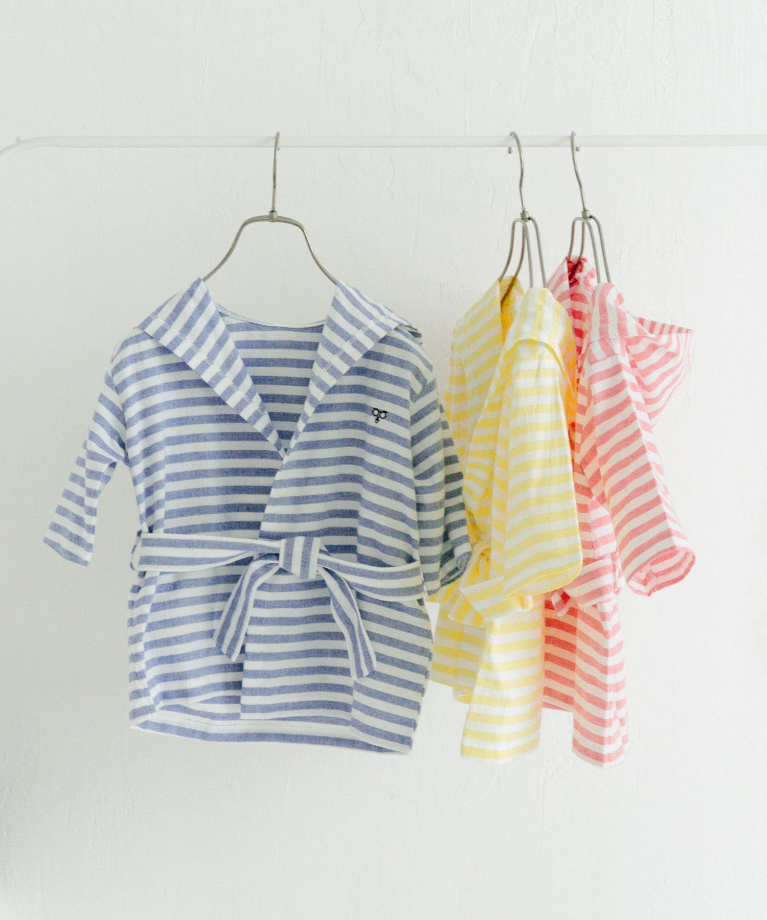 maemukids&baby　ベビーバスローブ(ボーダー) YELLOW -