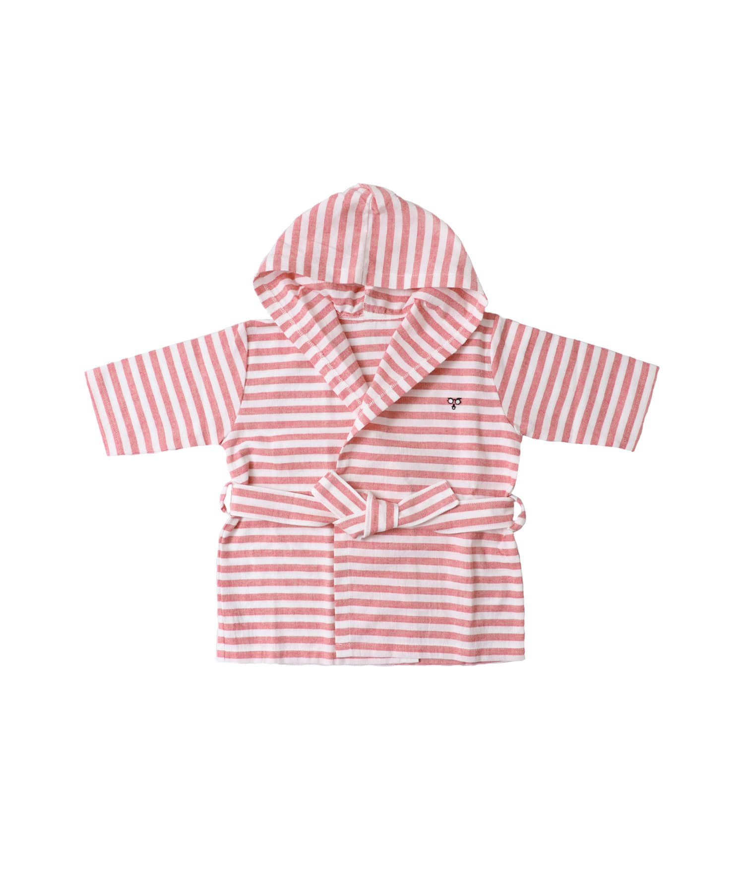 maemukids&baby　ベビーバスローブ(ボーダー) RED -
