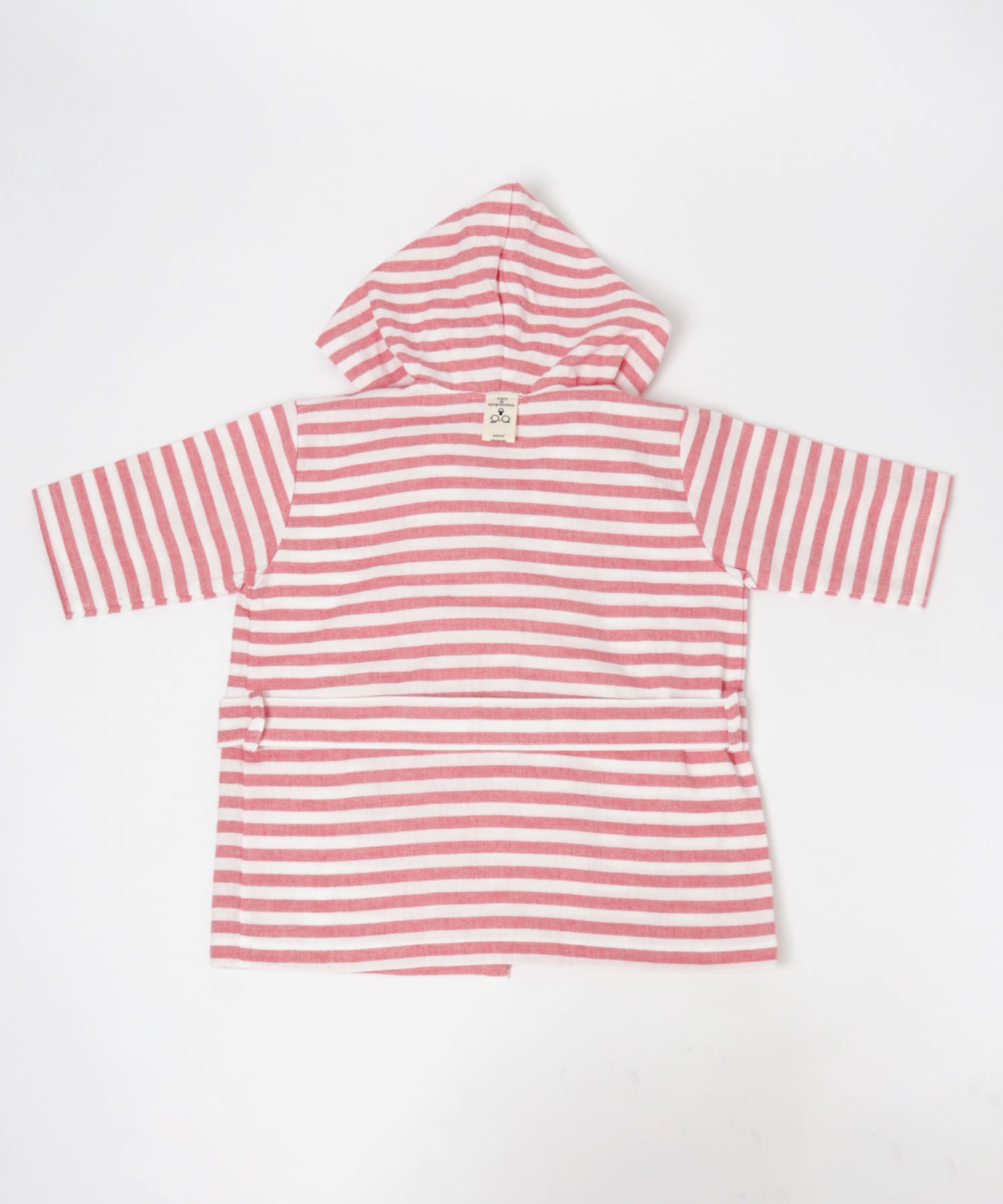maemukids&baby　ベビーバスローブ(ボーダー) RED -