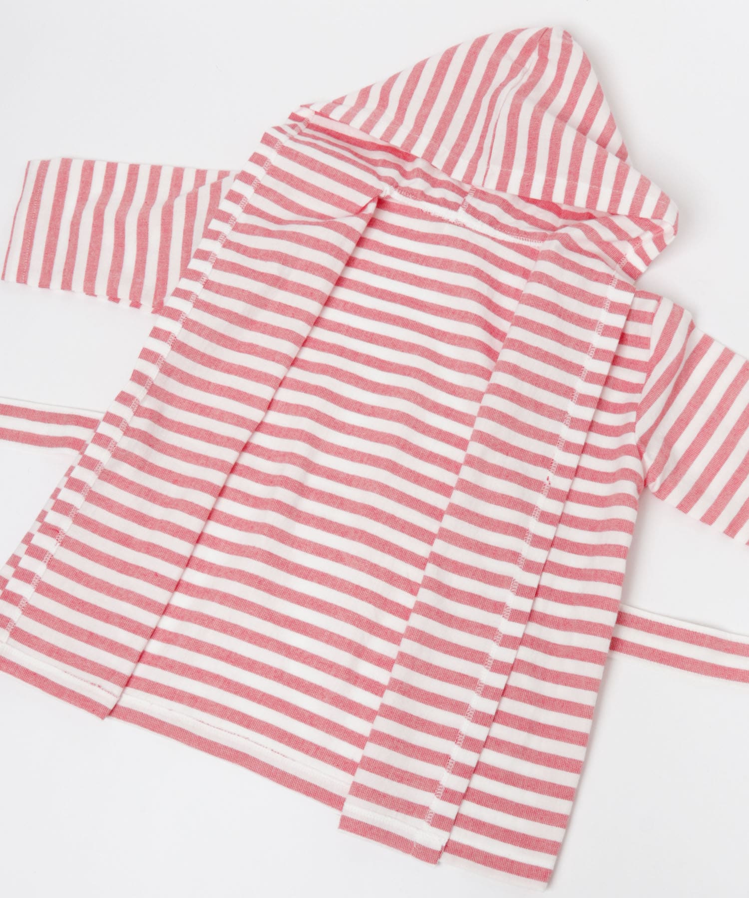 maemukids&baby　ベビーバスローブ(ボーダー) RED -