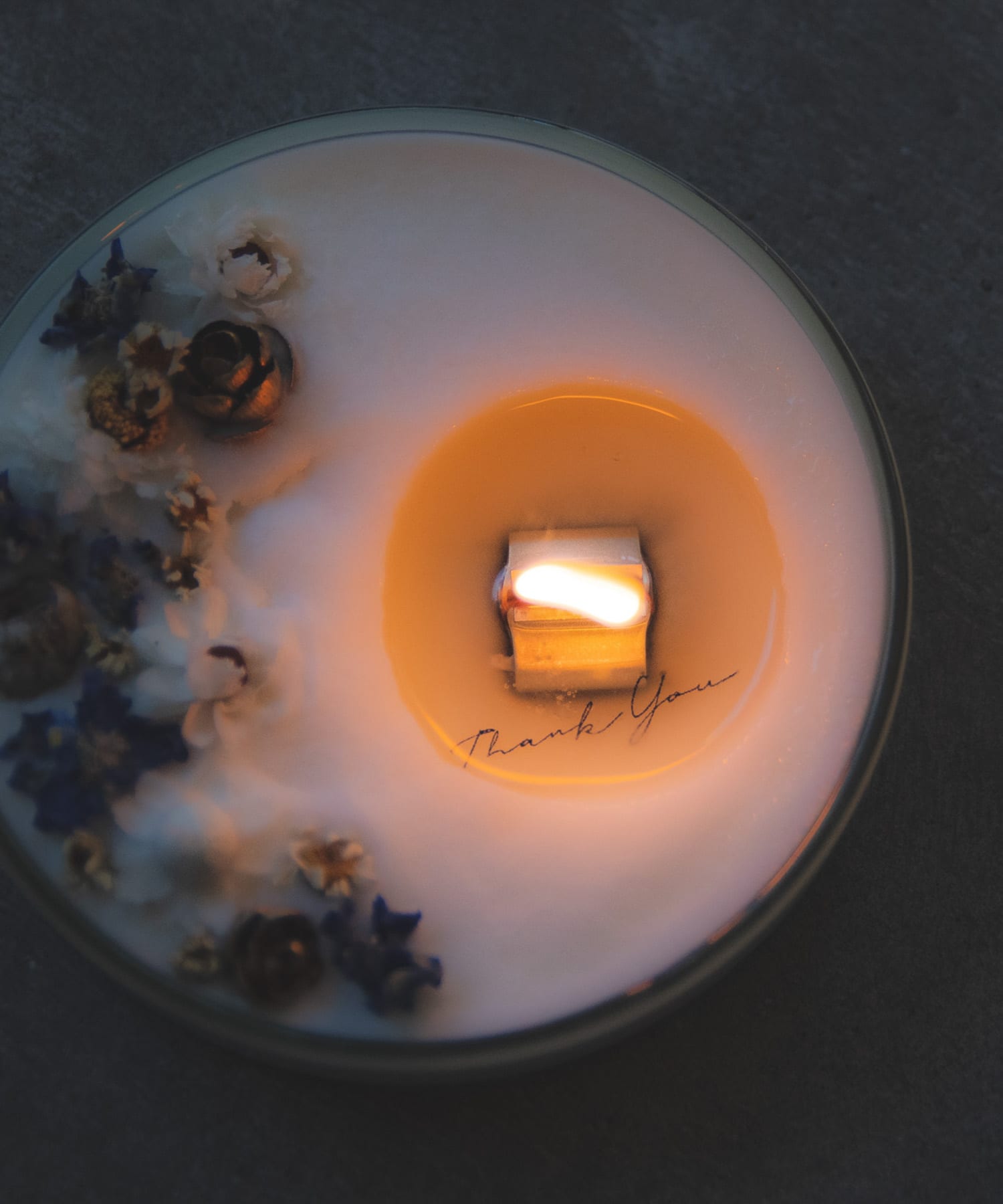 te ao te po candle　メッセージキャンドル WHITE -