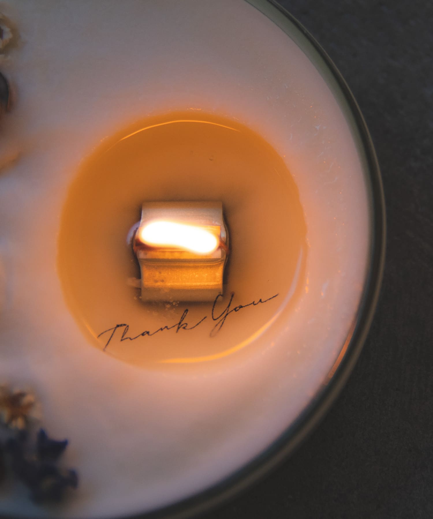 te ao te po candle　メッセージキャンドル WHITE -