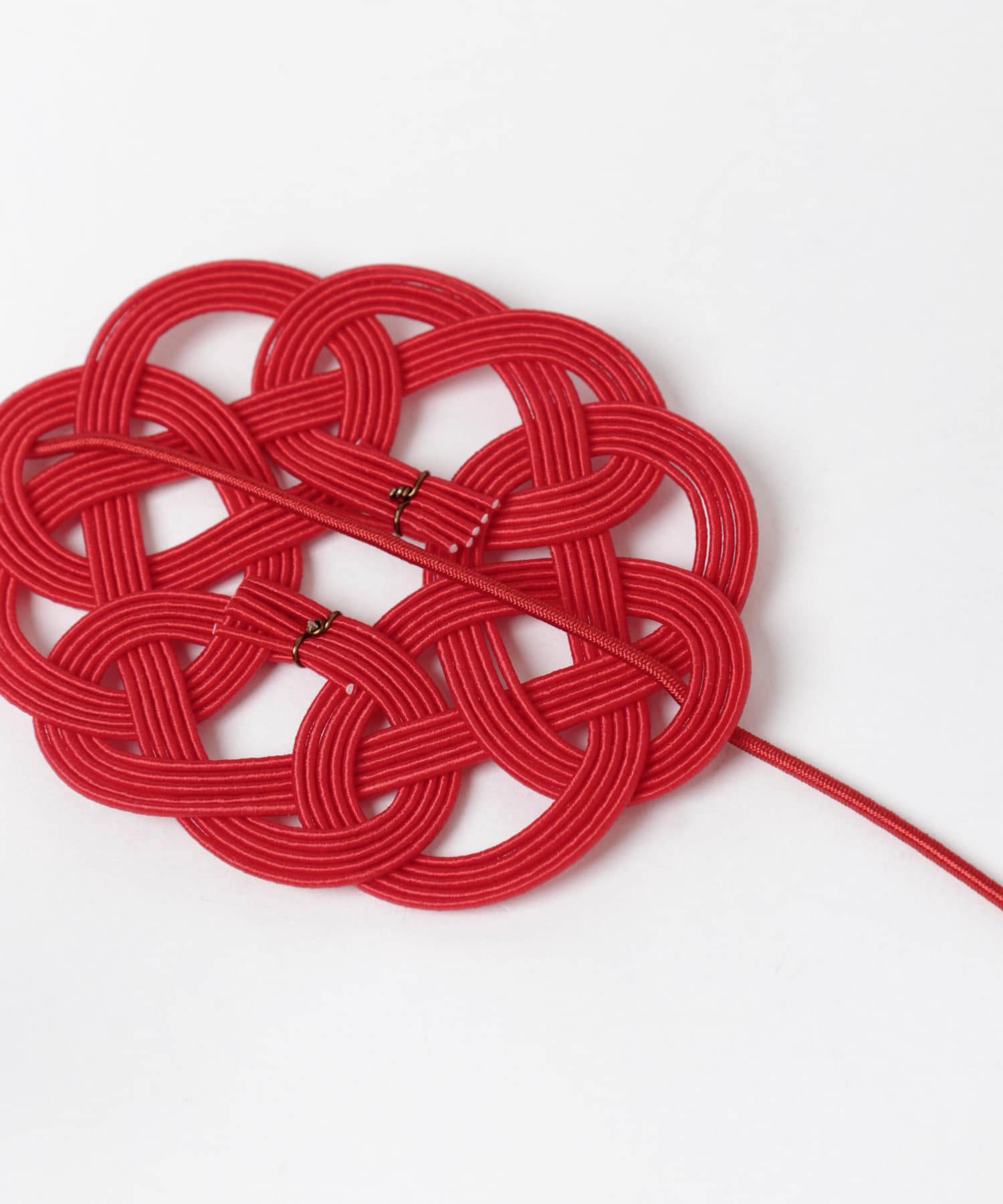 水引工作所　水引ラッピングパーツ 抱きあわじ 赤 -