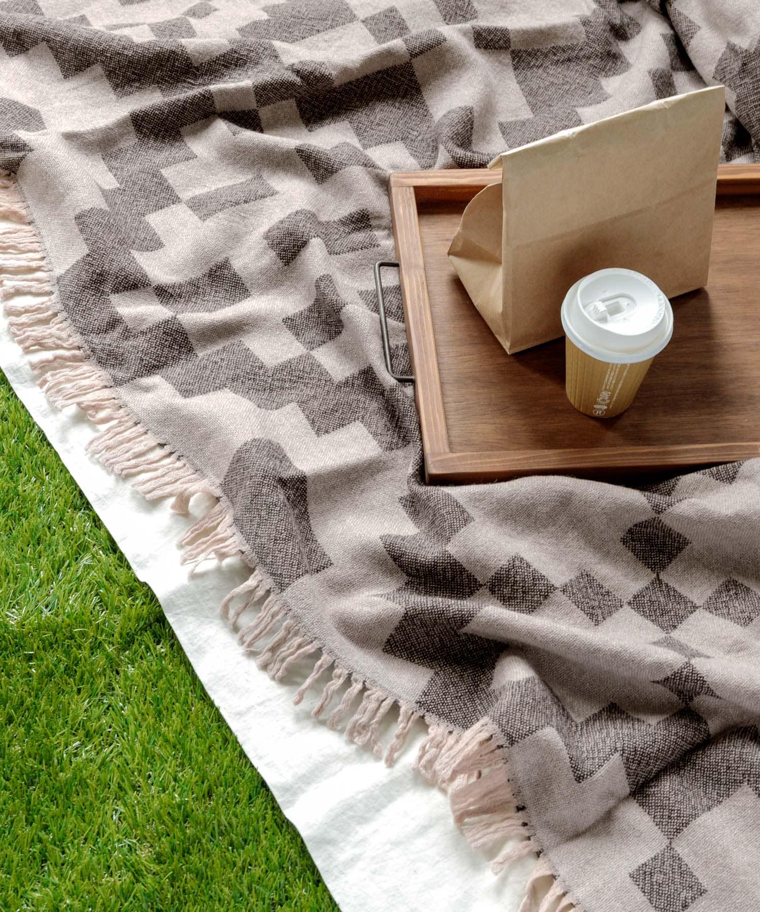 LAPUAN KANKURIT　HUVILA blanket GRY BLACK one