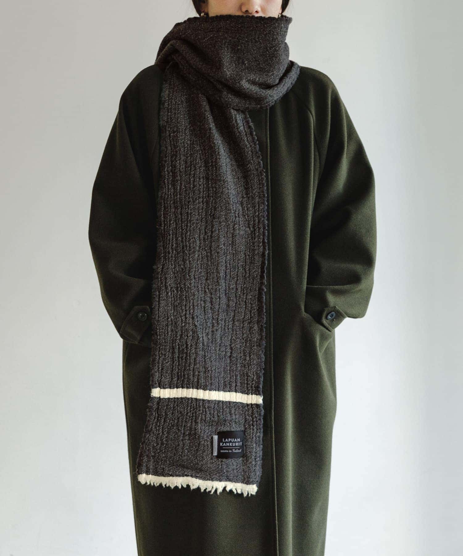 LAPUAN KANKURIT　TANHU scarf d.grey -