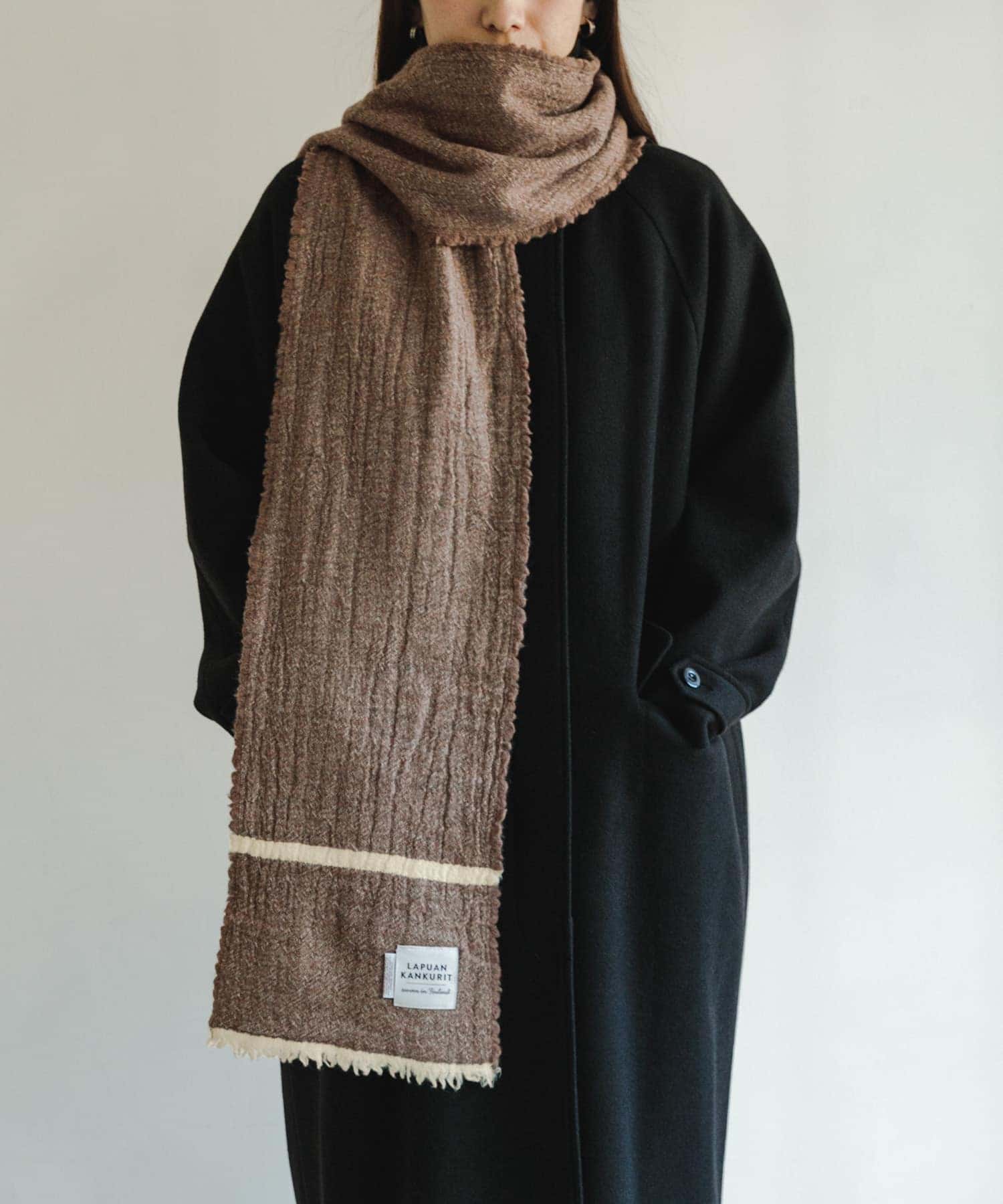 LAPUAN KANKURIT　TANHU scarf brown -