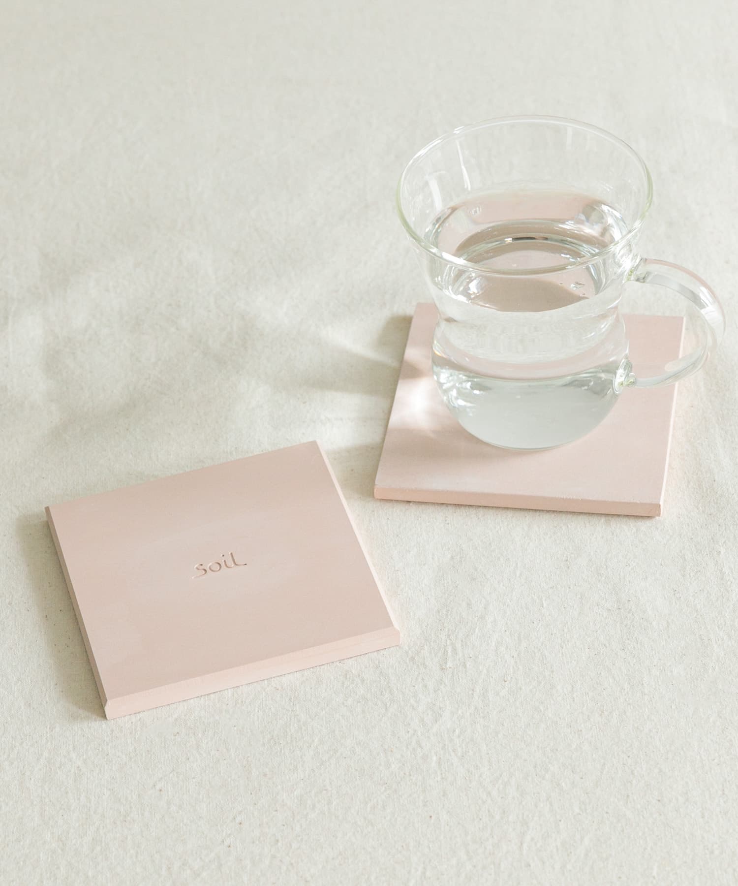 soil　コースターラージ スクエア 2P PINK -
