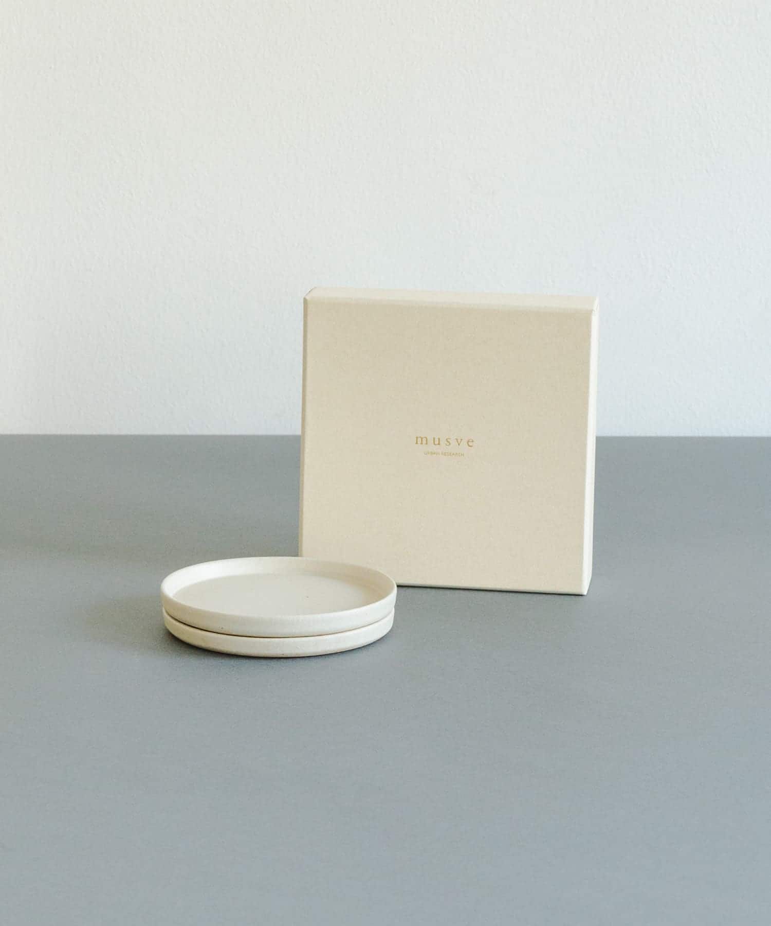 信楽焼 musve plate S 2枚セット off white S