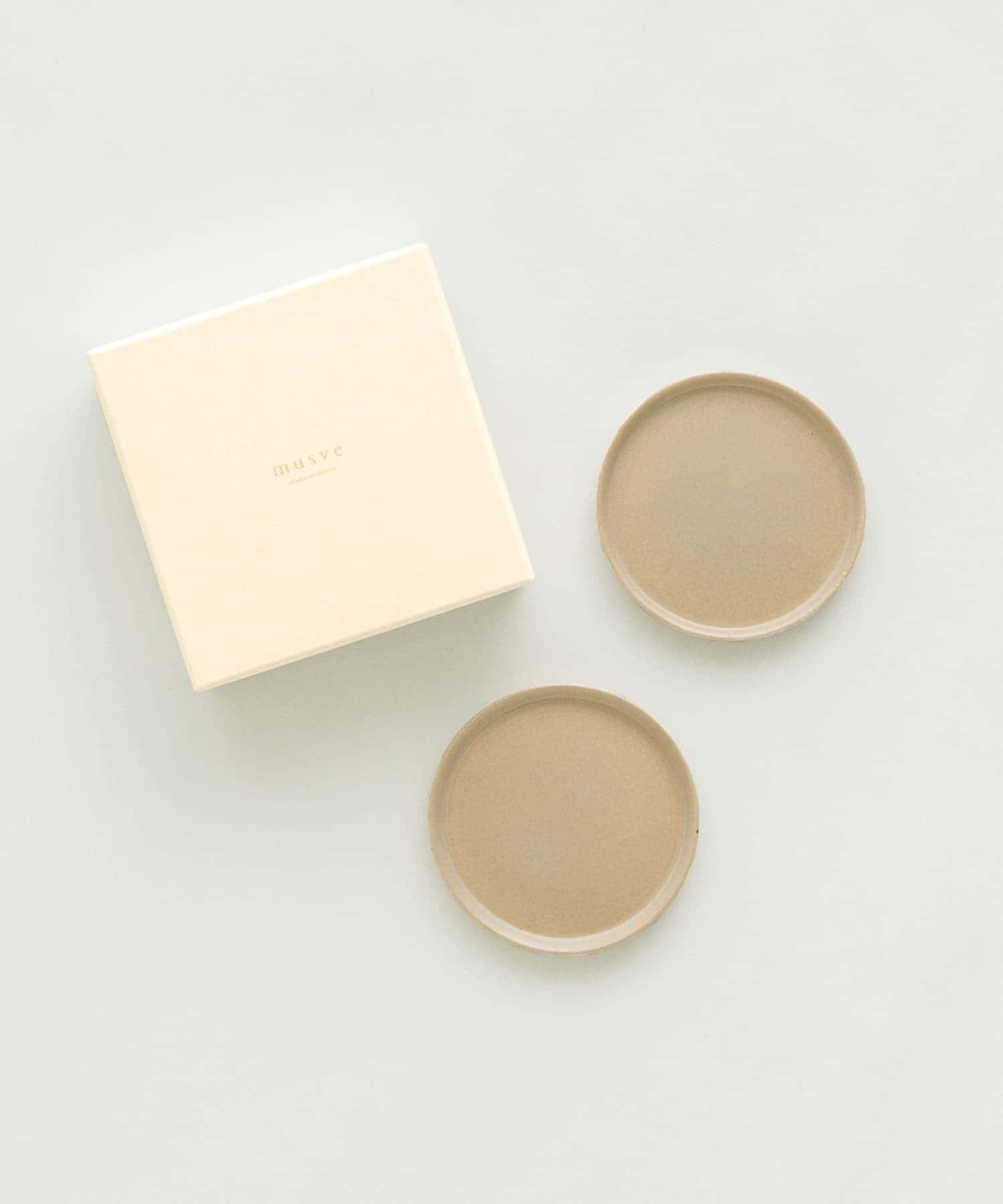 信楽焼 musve plate S 2枚セット sand S