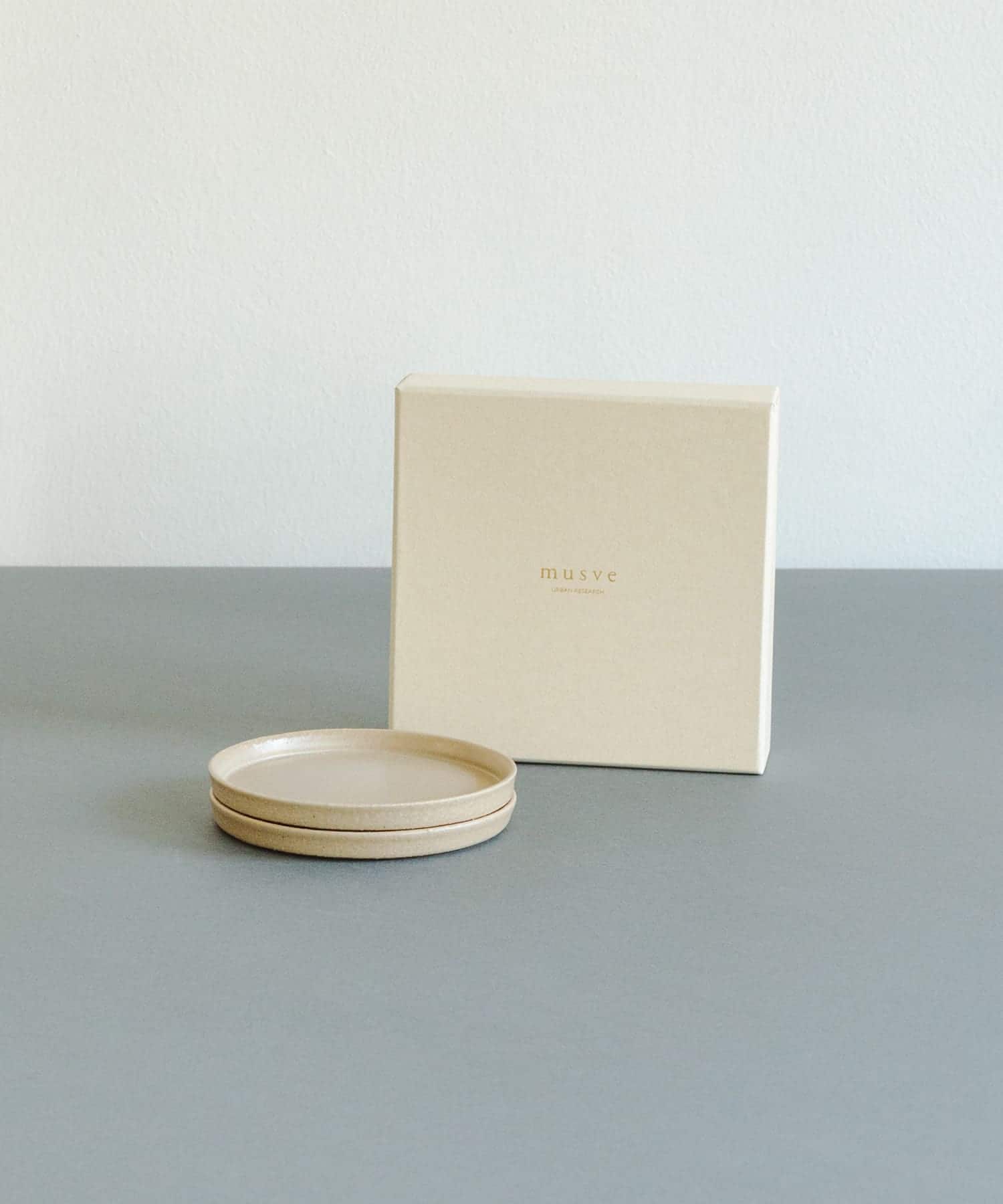 信楽焼 musve plate S 2枚セット sand S