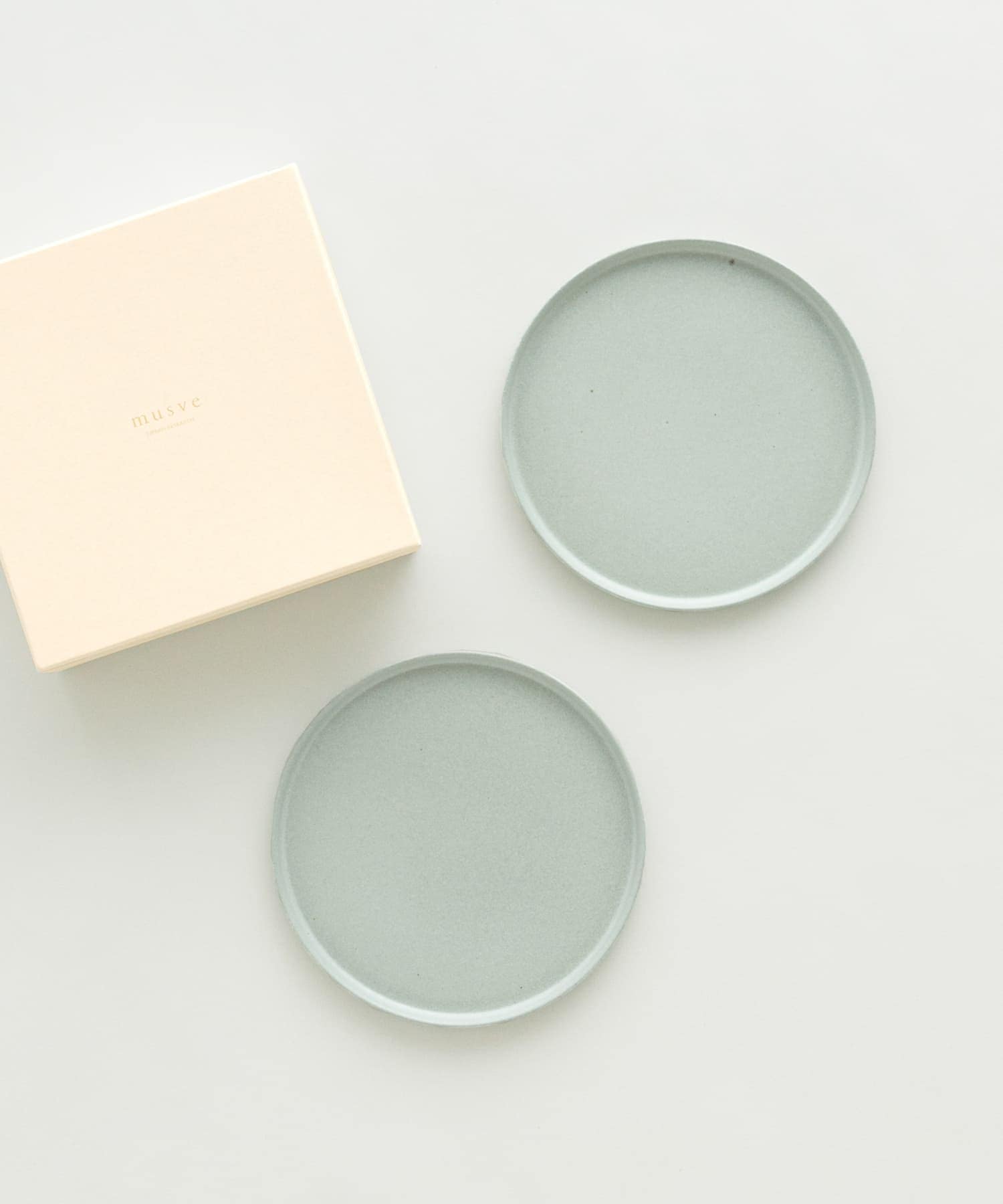 信楽焼 musve plate L 2枚セット mint L