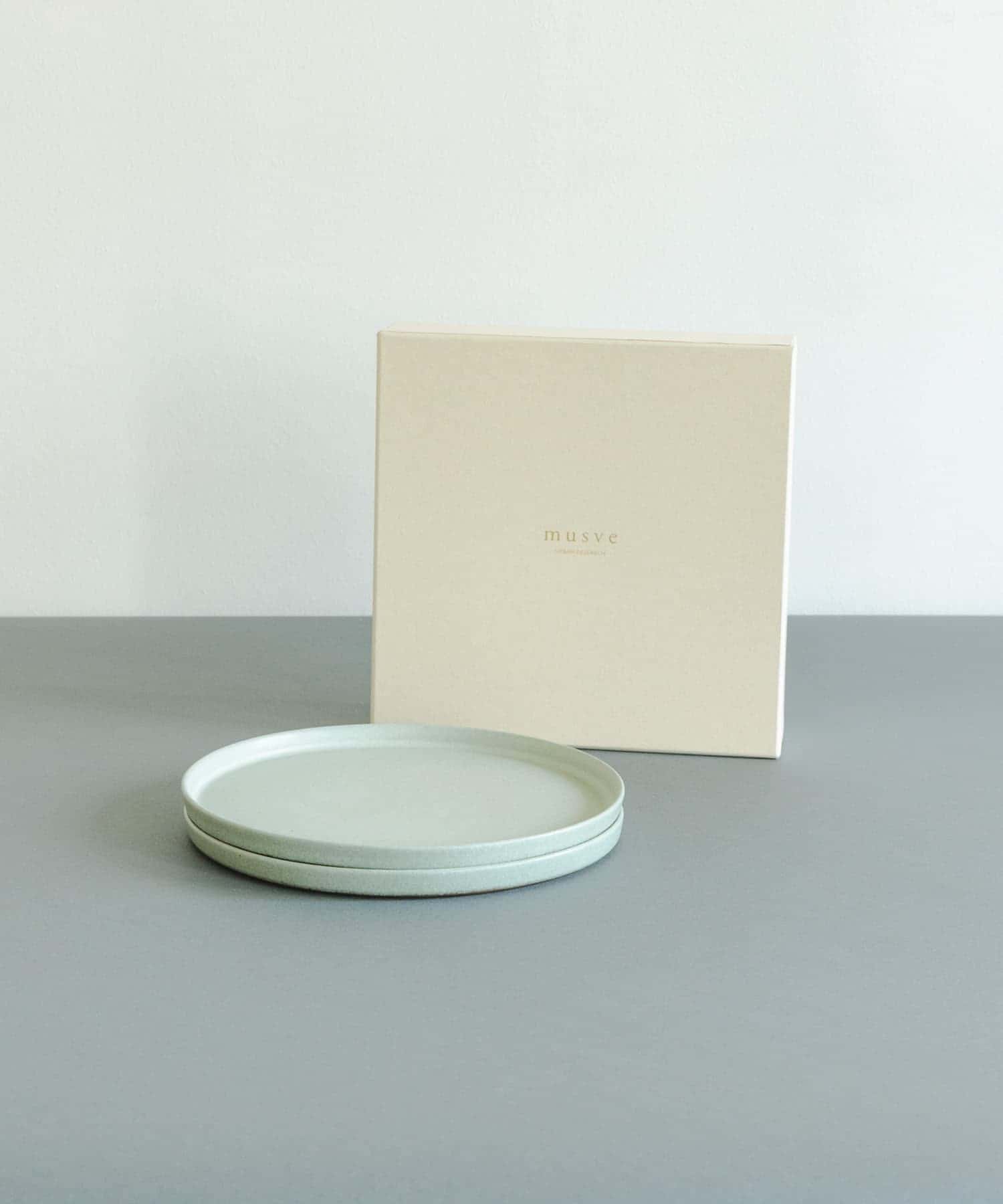 信楽焼 musve plate L 2枚セット mint L