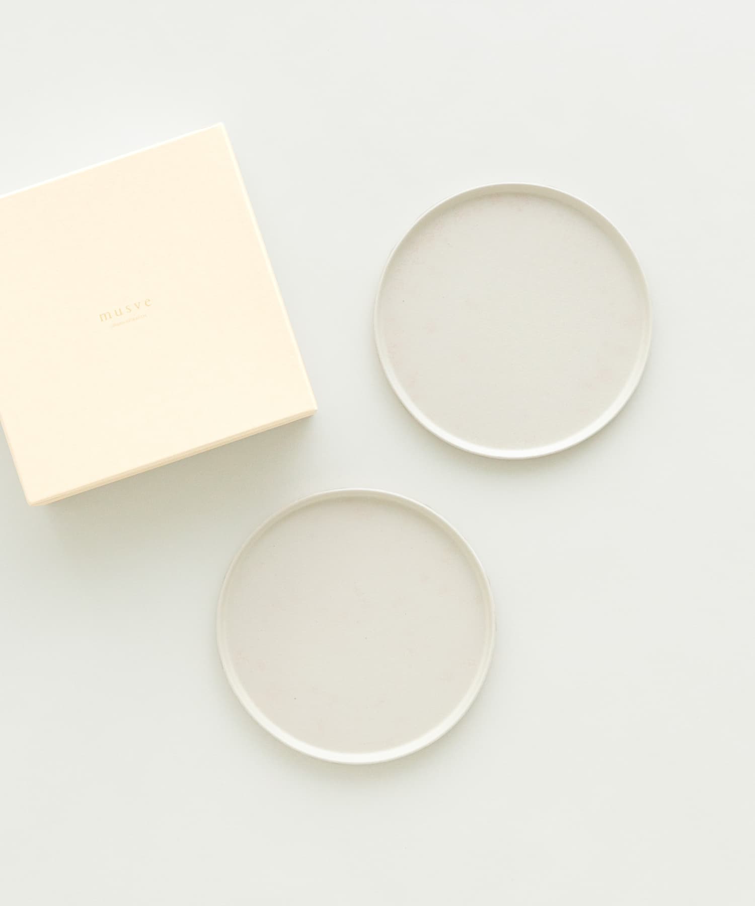 信楽焼 musve plate L 2枚セット off white L