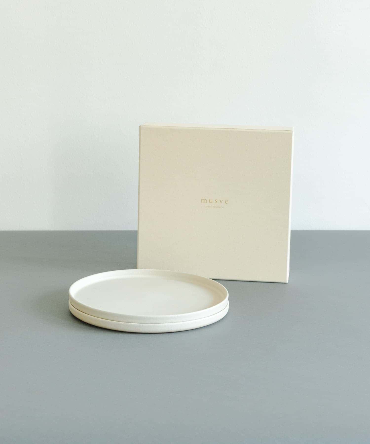 信楽焼 musve plate L 2枚セット off white L