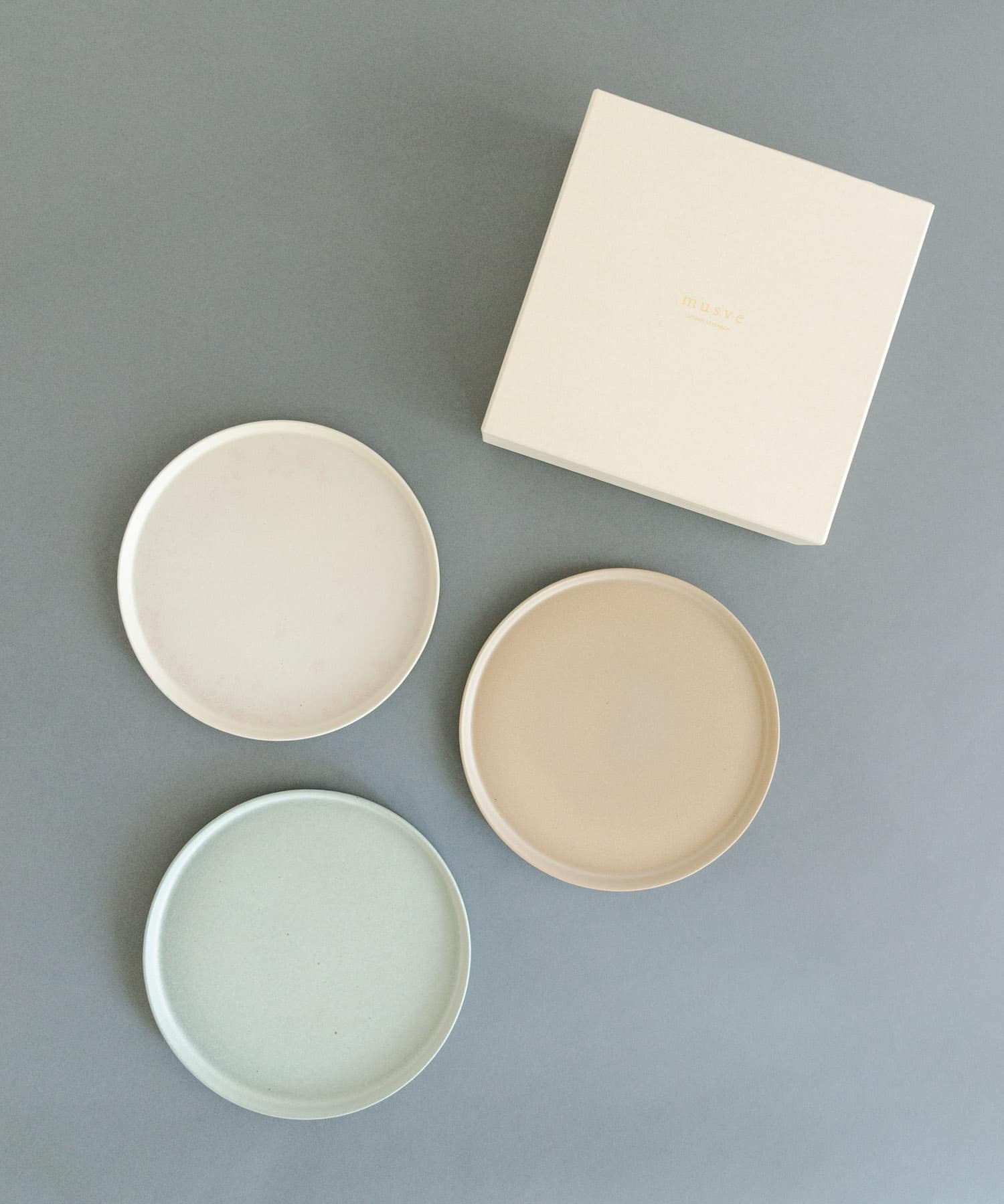 信楽焼 musve plate L 2枚セット off white L