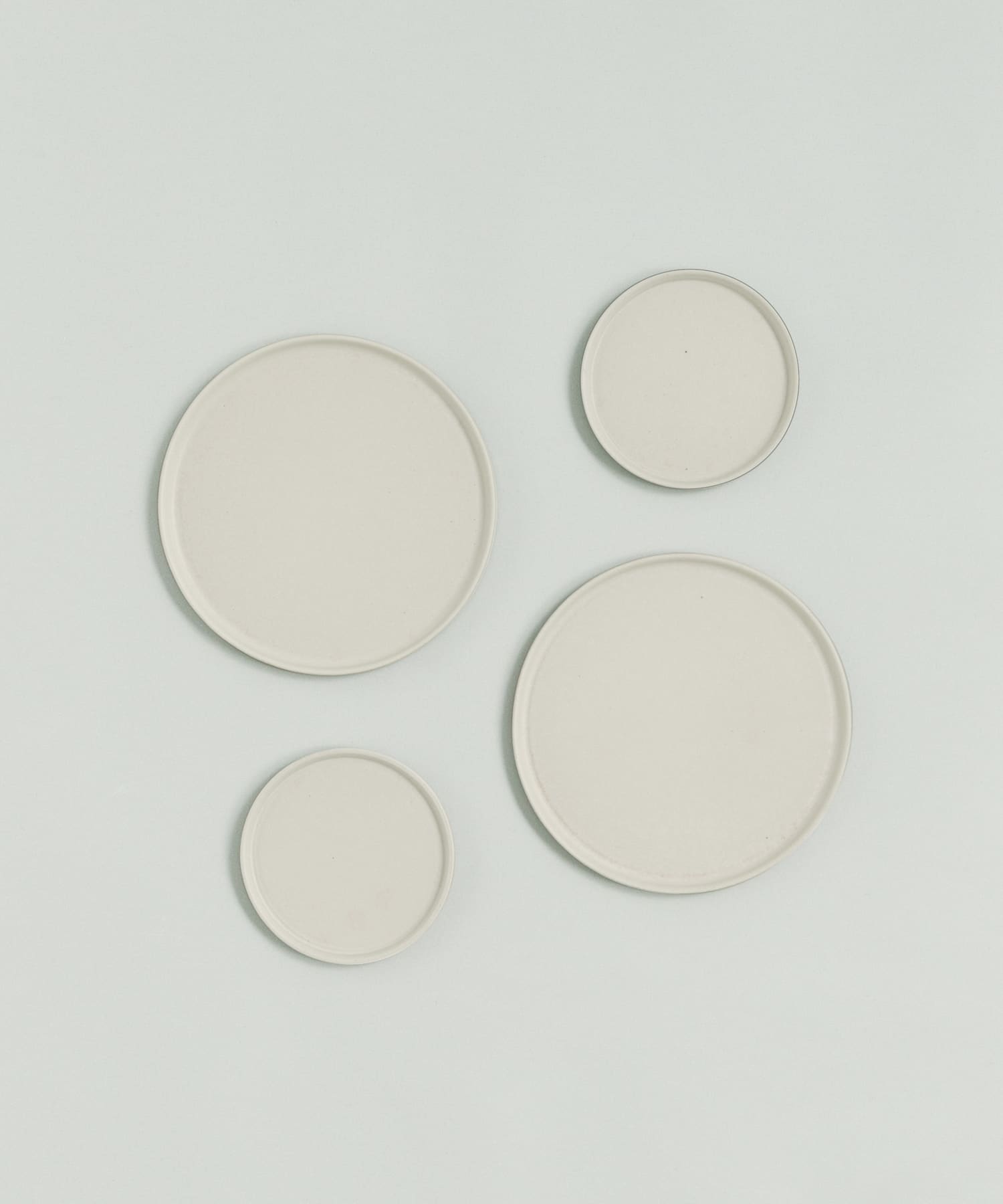 信楽焼 musve plate S+M 4枚セット off white -