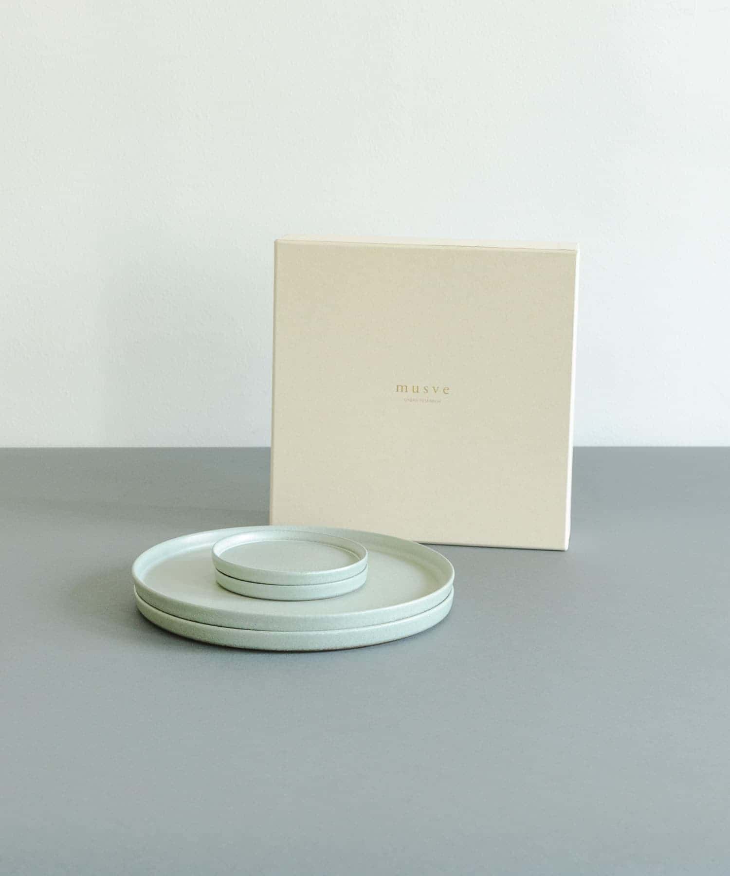 信楽焼 musve plate S+L 4枚セット mint -