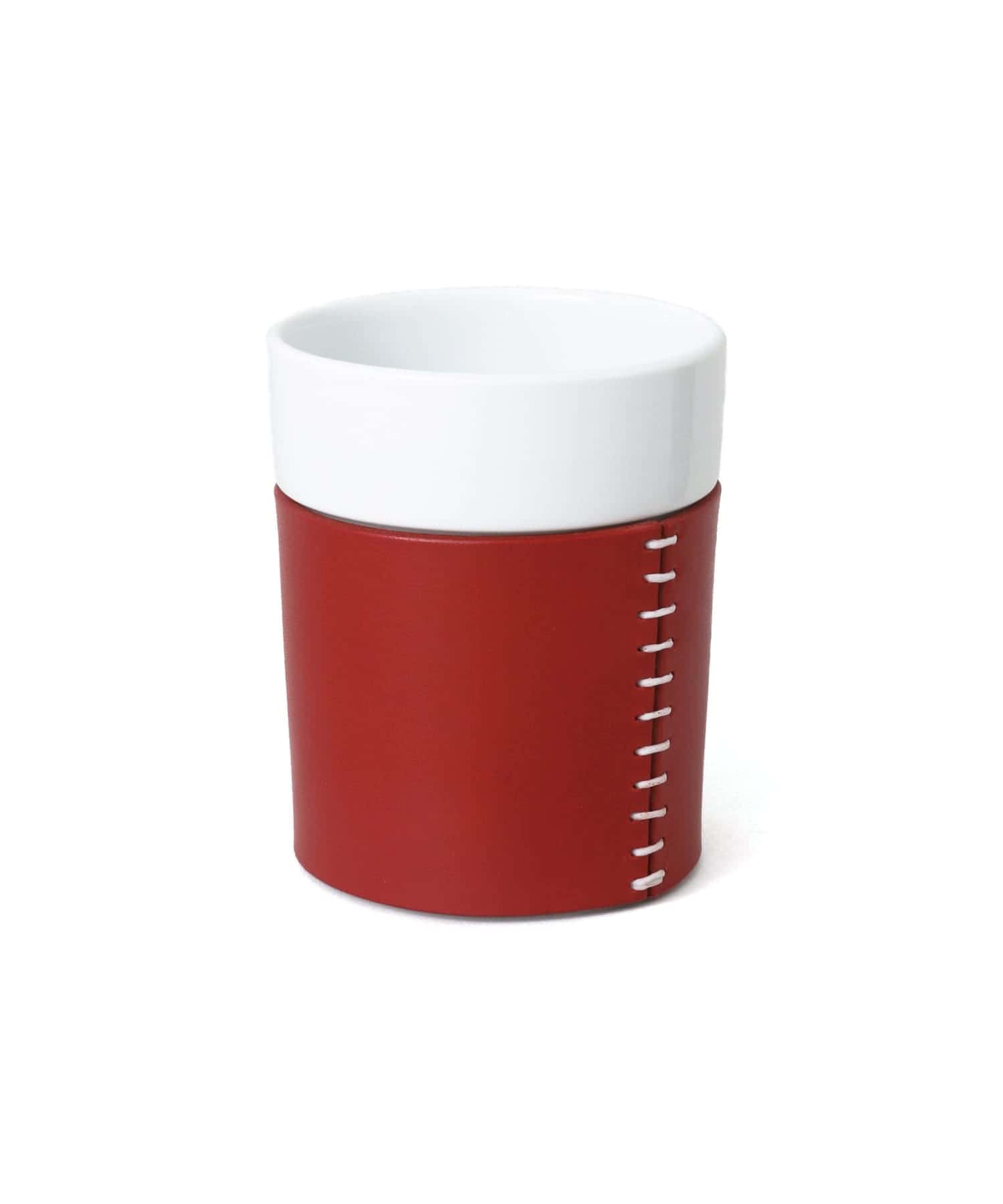 224 porcelain　vestino レザーカバーコップ RED -