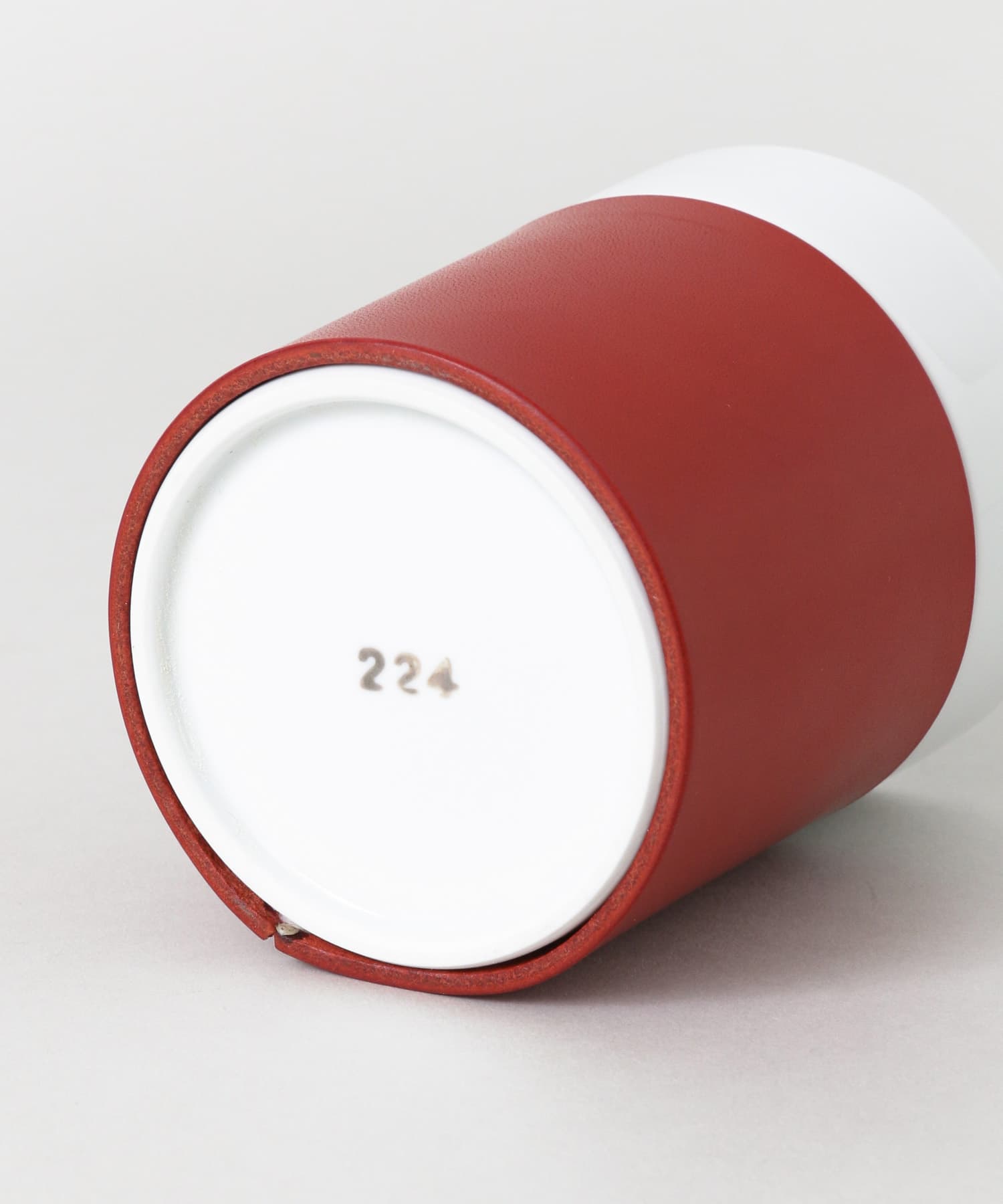 224 porcelain　vestino レザーカバーコップ RED -