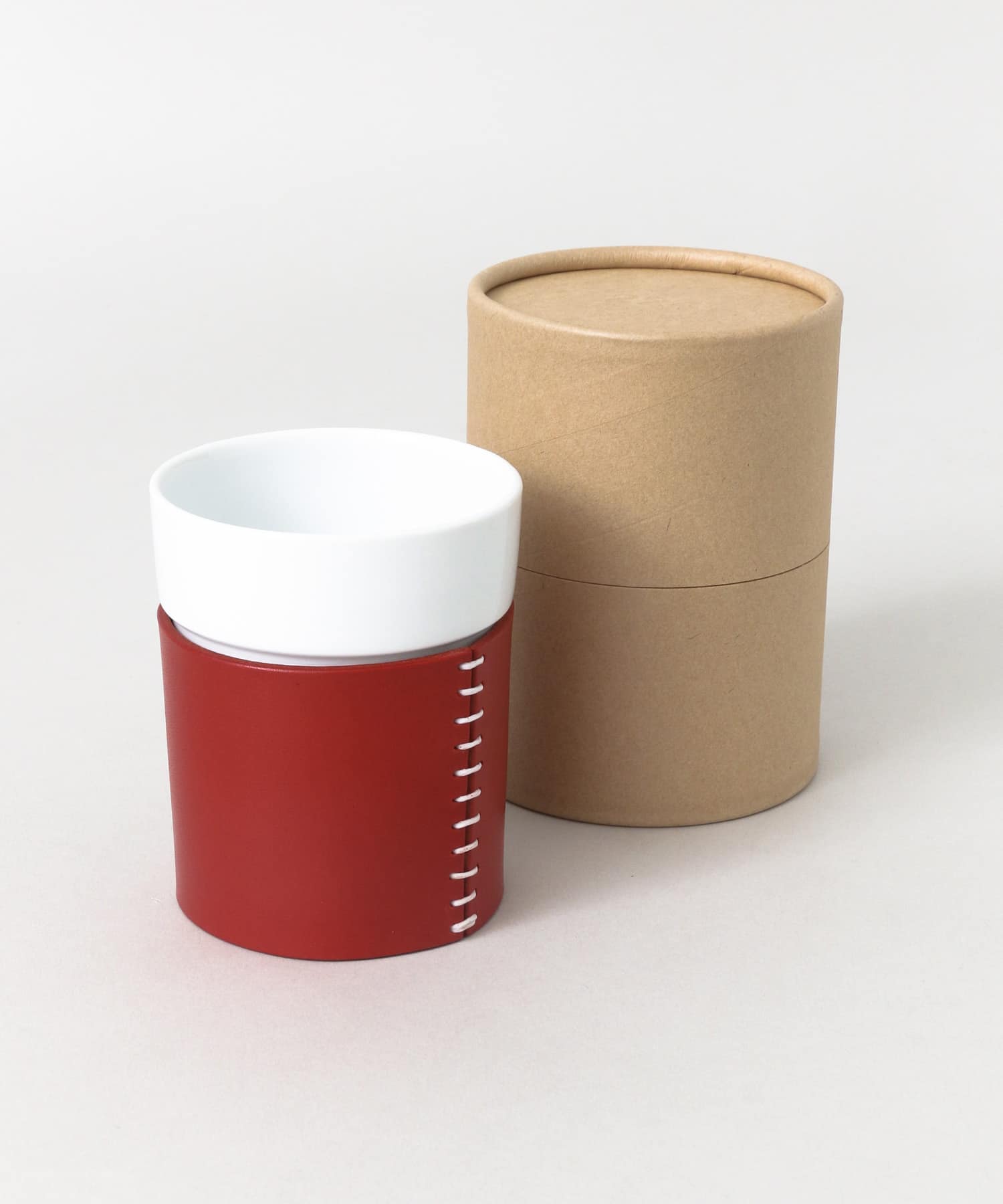 224 porcelain　vestino レザーカバーコップ RED -