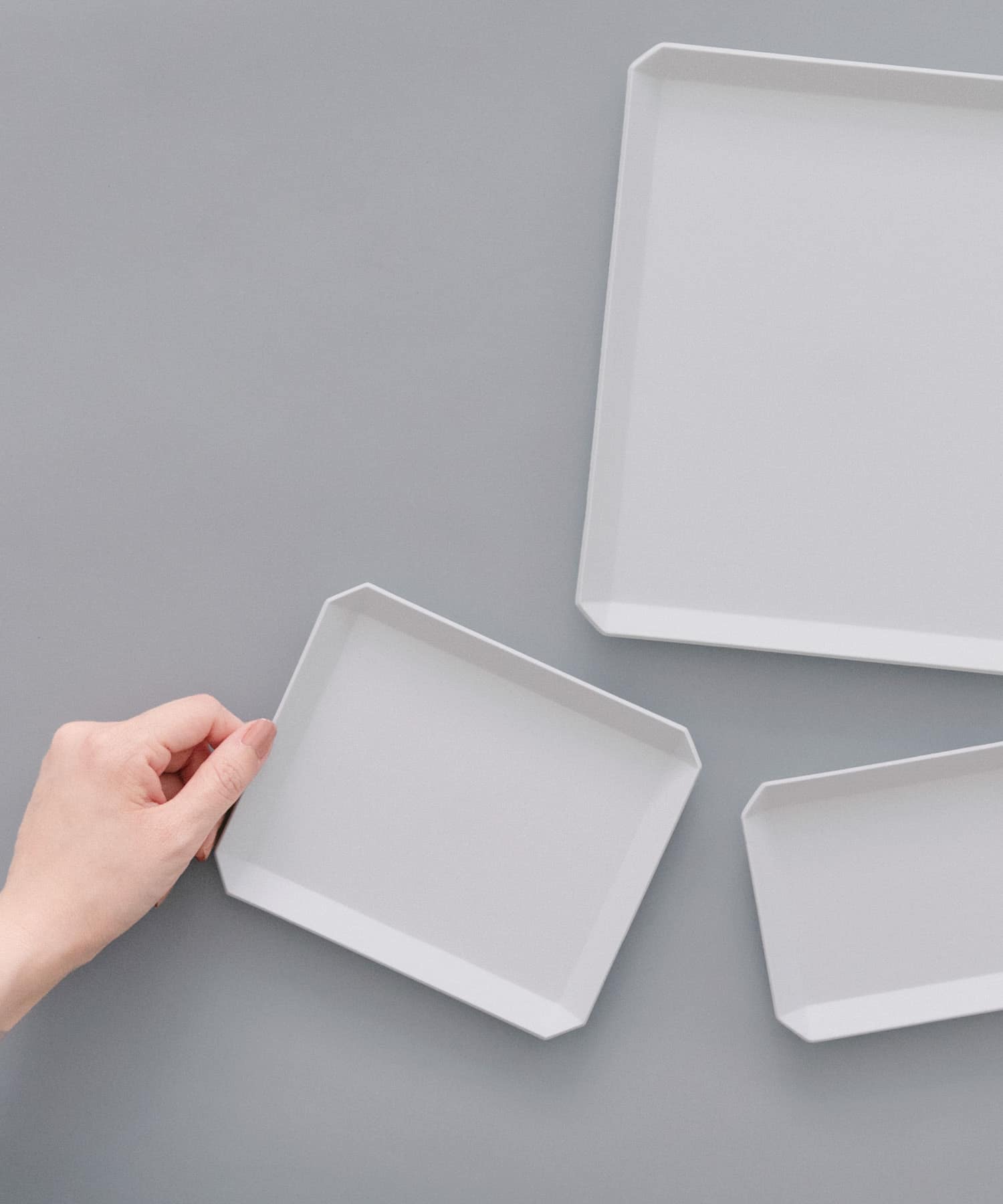 1616ARITA　TYスクエアプレート S+M+L 6枚セット Gray -