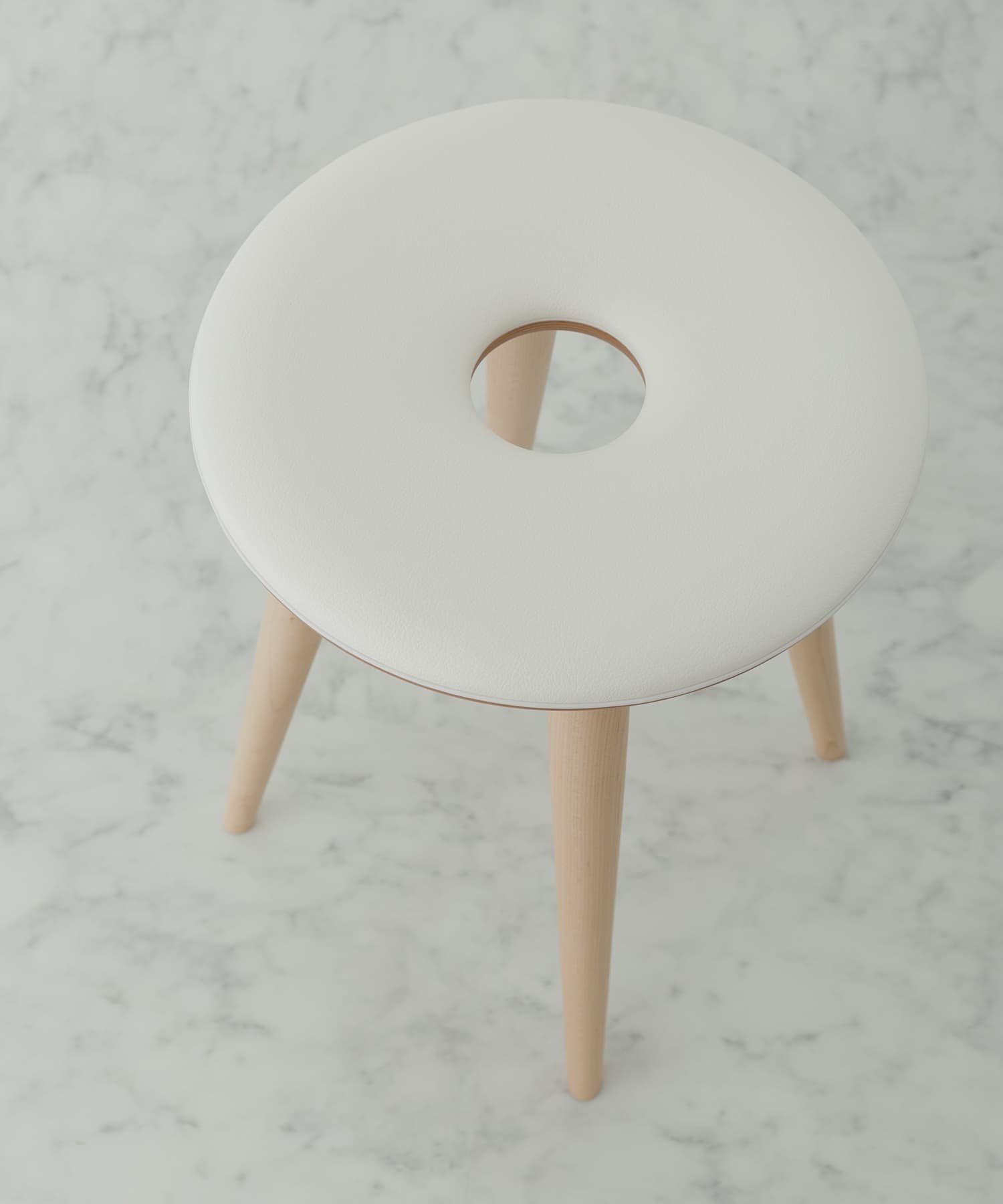 天童木工　リングスツール ホワイト FREE