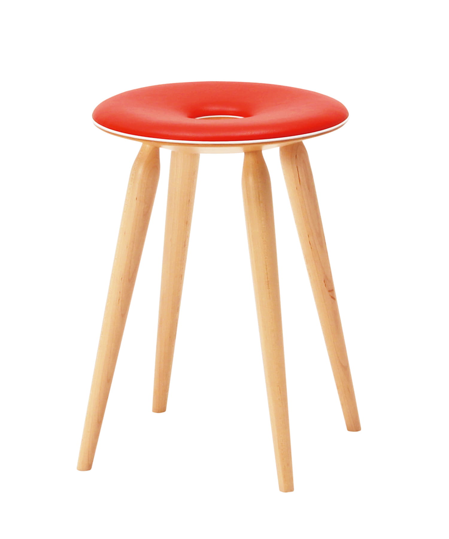 座面はお手入れが容易なビニールレザータイプ。