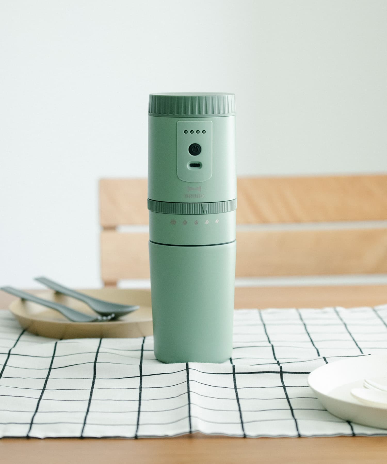 BRUNO　電動ミルコーヒーメーカー KHAKI -
