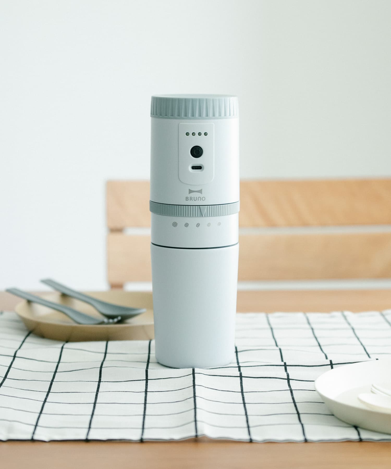 BRUNO　電動ミルコーヒーメーカー BLUE GRAY -