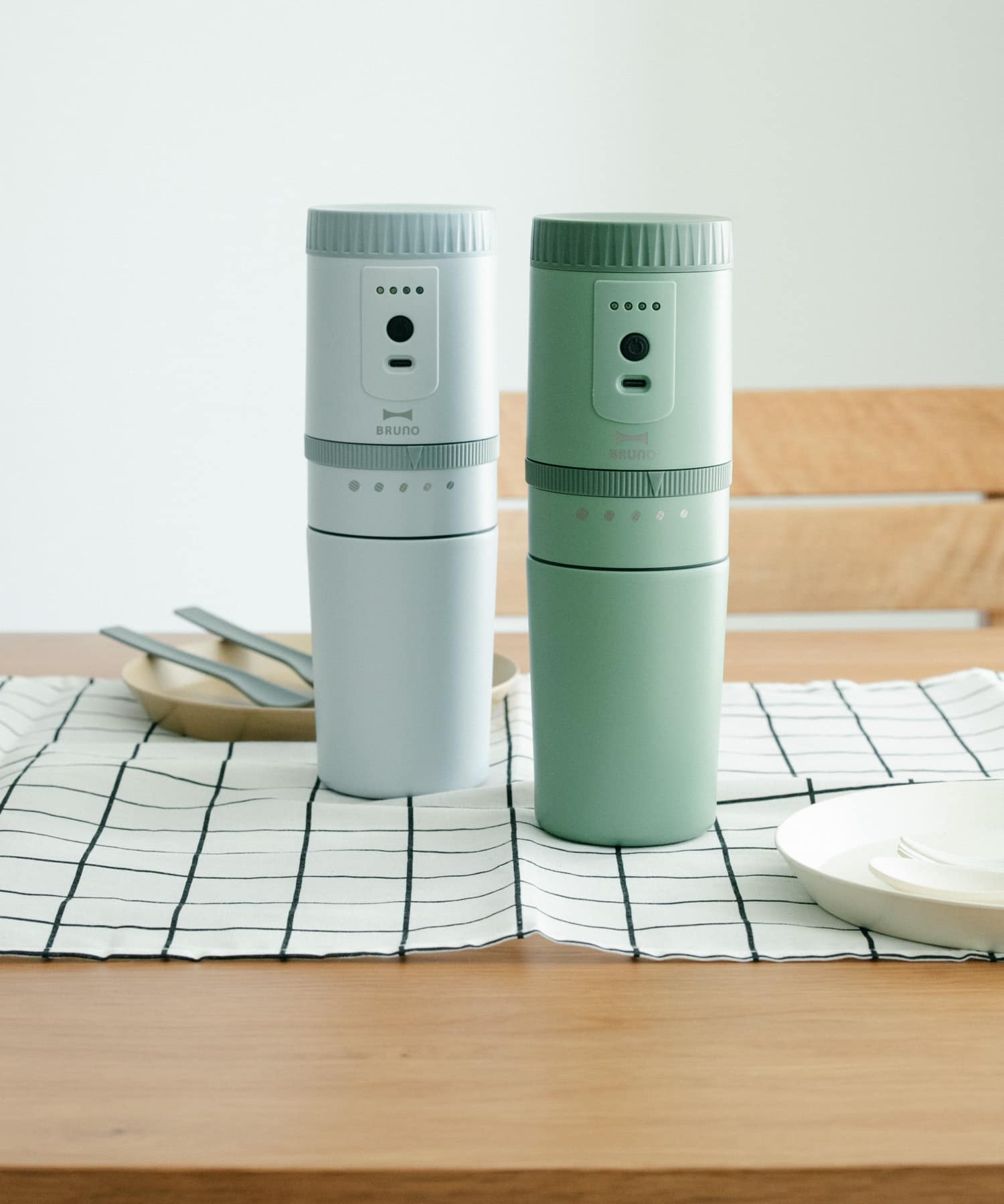 BRUNO　電動ミルコーヒーメーカー BLUE GRAY -