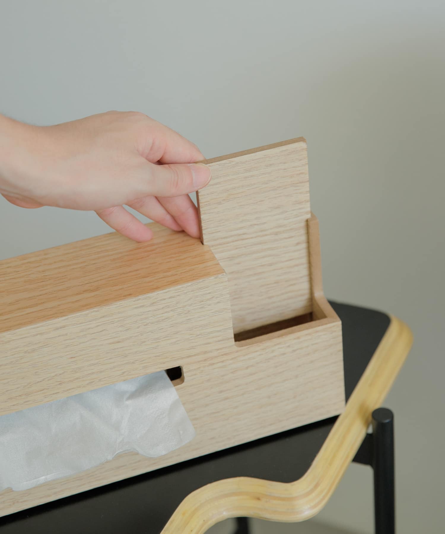 BRID　WOOD TISSUE CASE OAK -