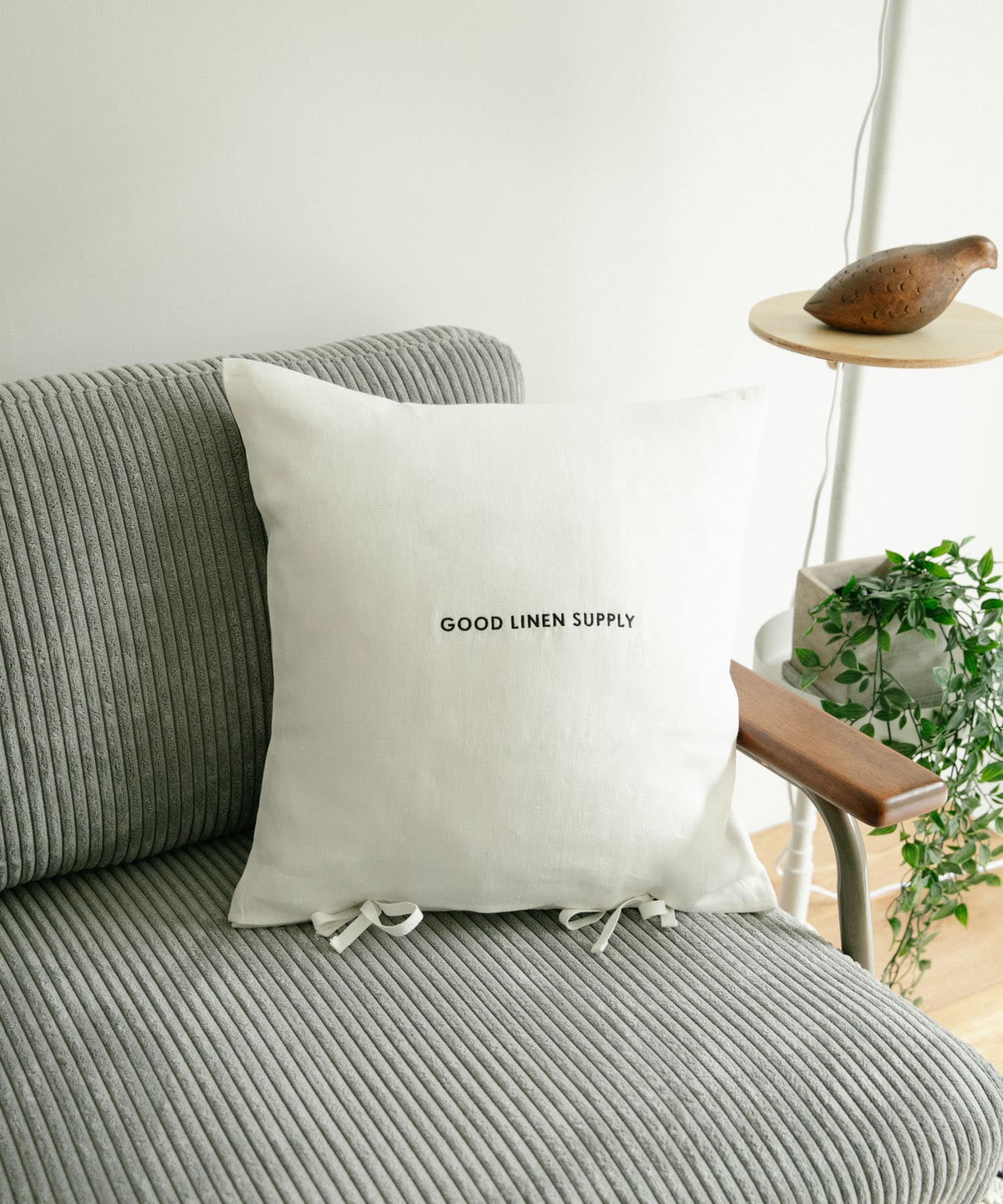 GOOD LINEN SUPPLY　CUSHION COVER TWILL WHITE -