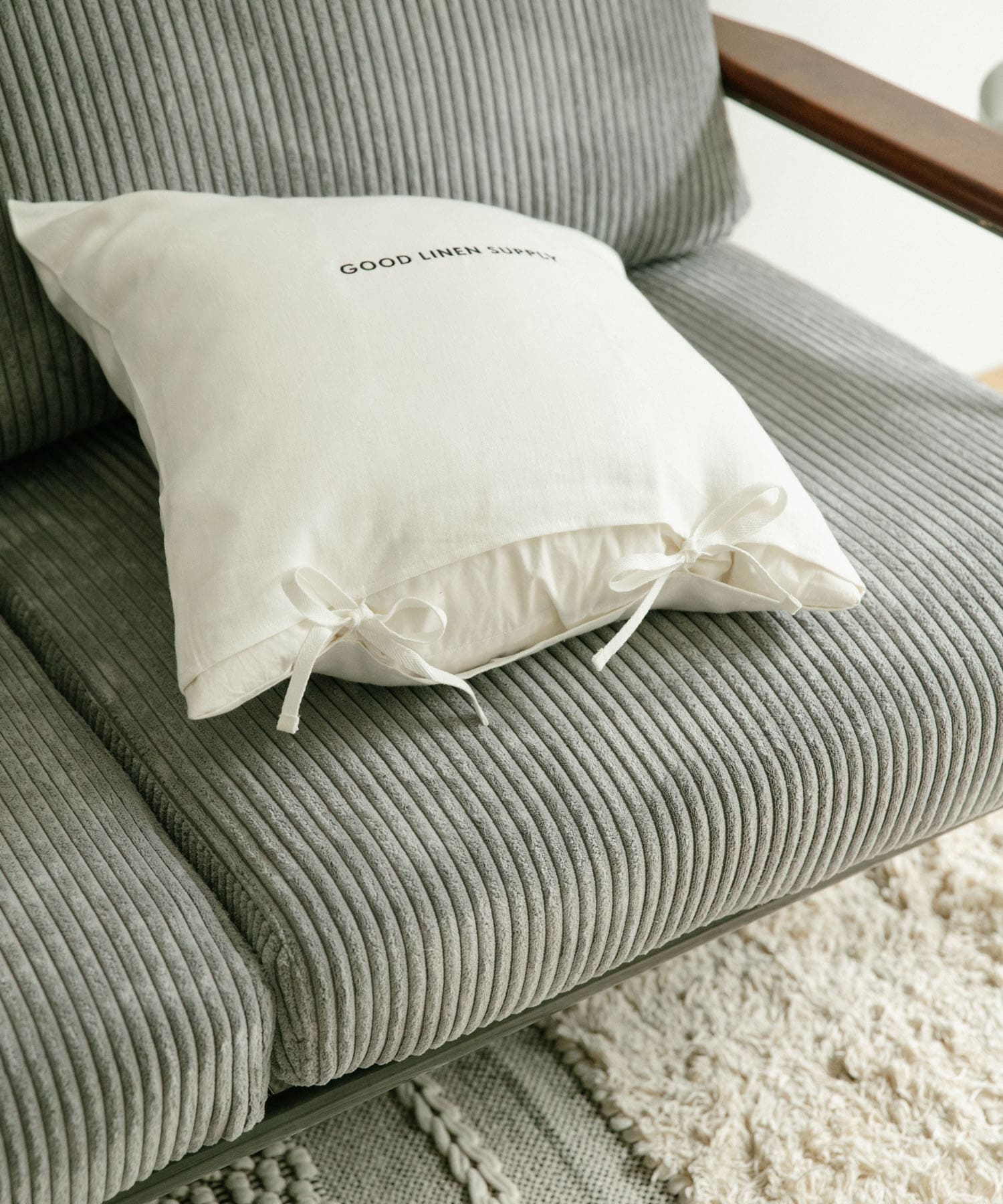 GOOD LINEN SUPPLY　CUSHION COVER TWILL WHITE -