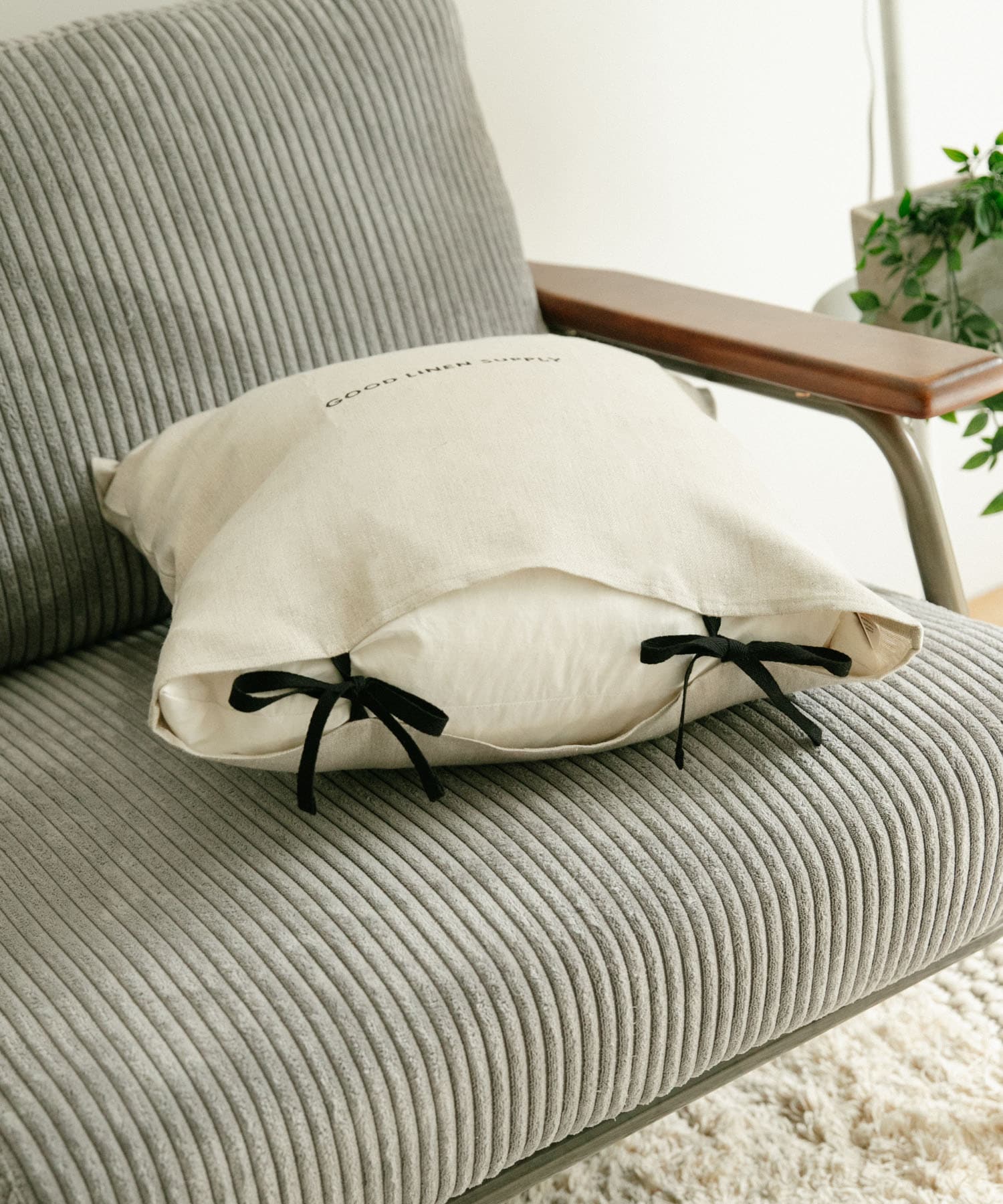 GOOD LINEN SUPPLY　CUSHION COVER TWILL NATURAL -