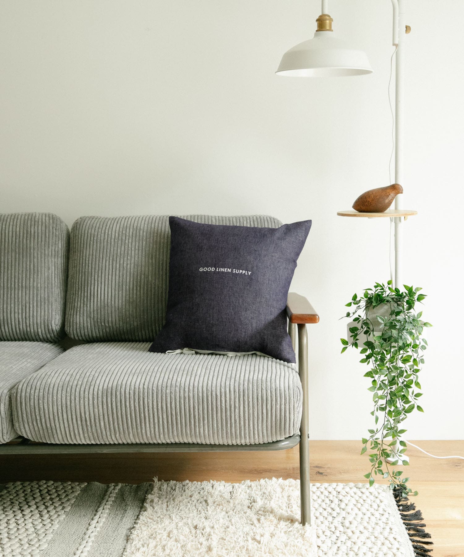 GOOD LINEN SUPPLY　CUSHION COVER TWILL NAVY -