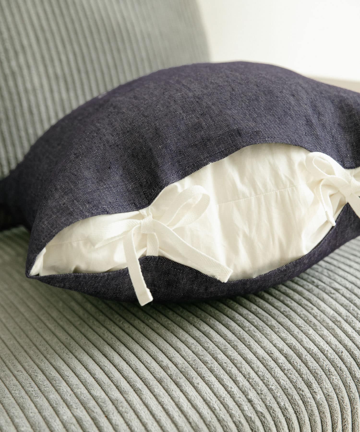 GOOD LINEN SUPPLY　CUSHION COVER TWILL NAVY -