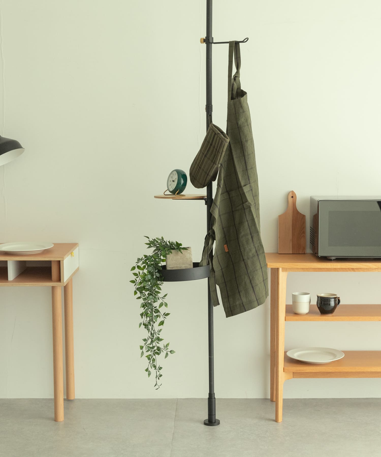 ferm living　HALE YARN-DYED APRON GREEN BLK -