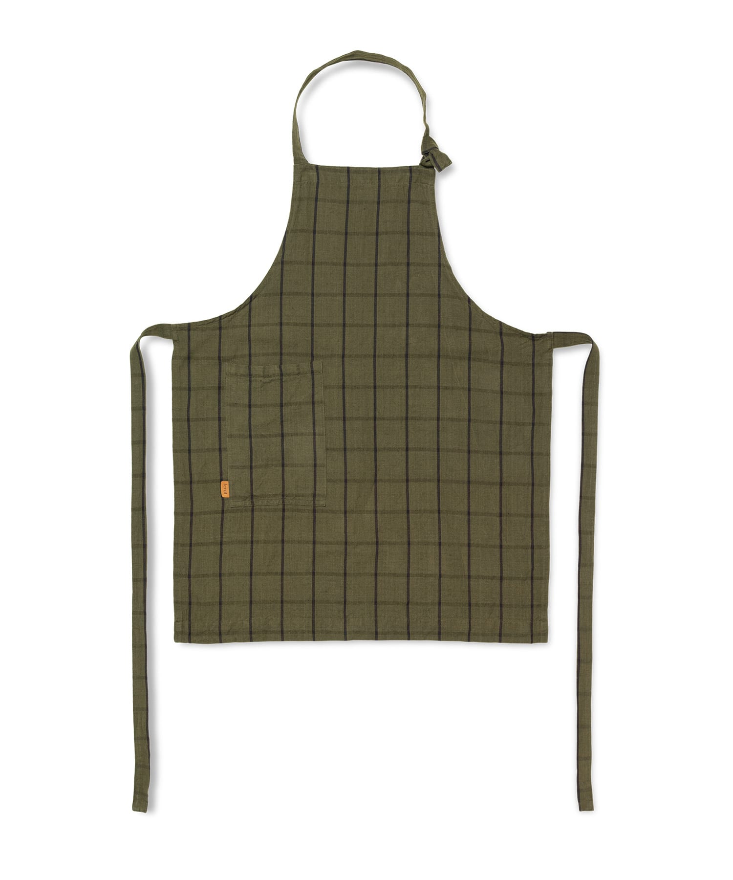ferm living　HALE YARN-DYED APRON GREEN BLK -