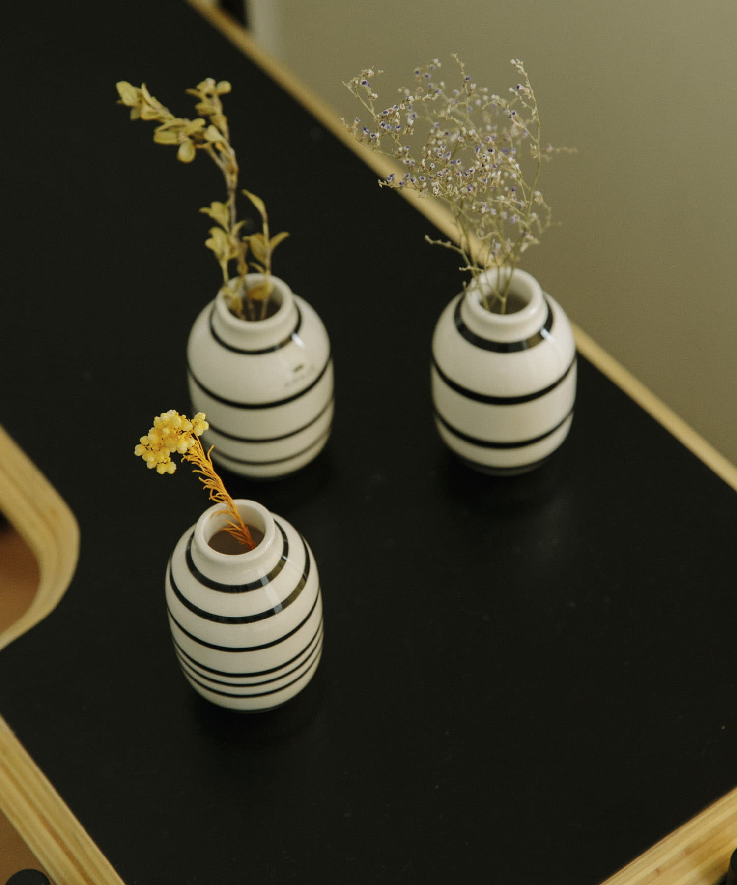 KAHLER　ミニベース3種セット Φ5.5xH8.5cm ブラック -