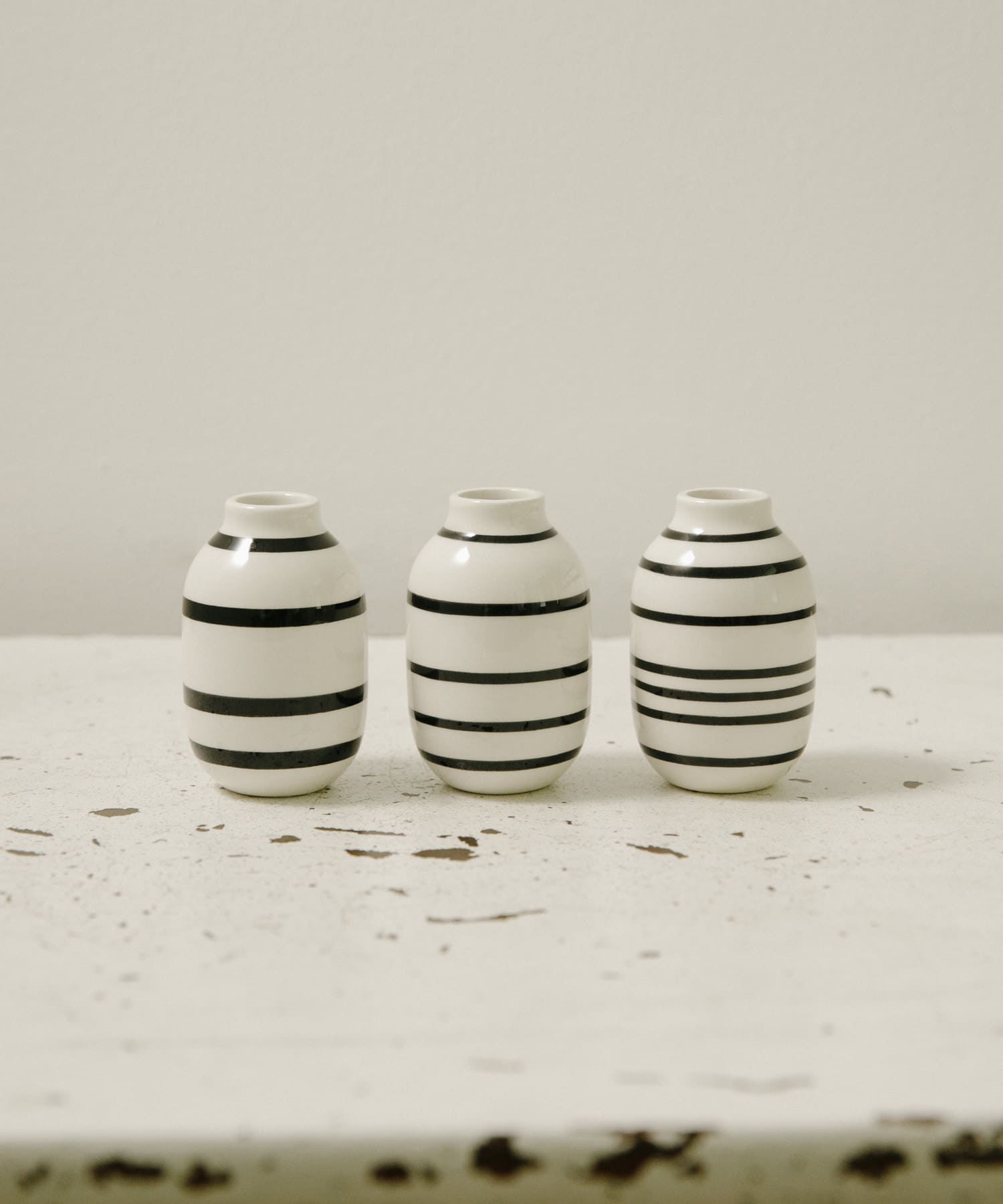 KAHLER　ミニベース3種セット Φ5.5xH8.5cm ブラック -