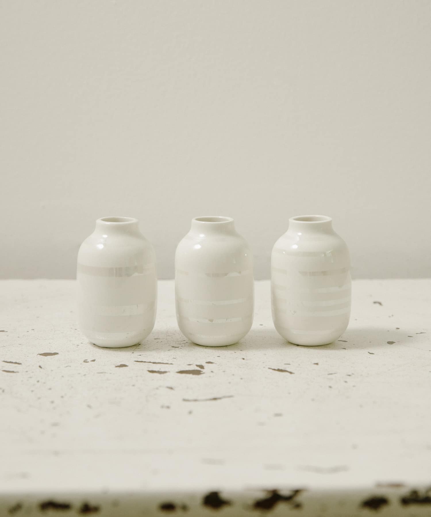 KAHLER　ミニベース3種セット Φ5.5xH8.5cm パール -
