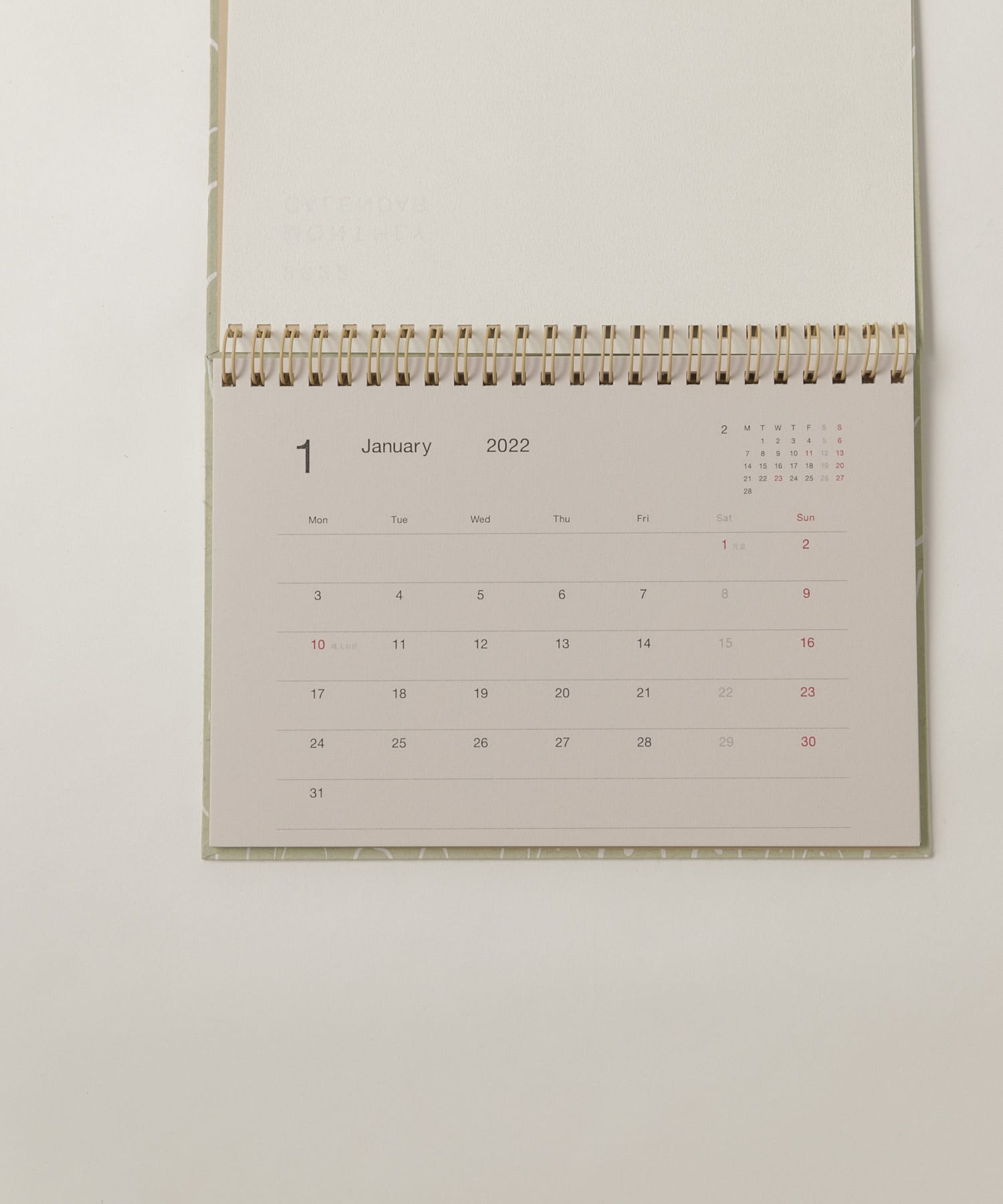 &PAPERS　別注2022カレンダー mother grn -