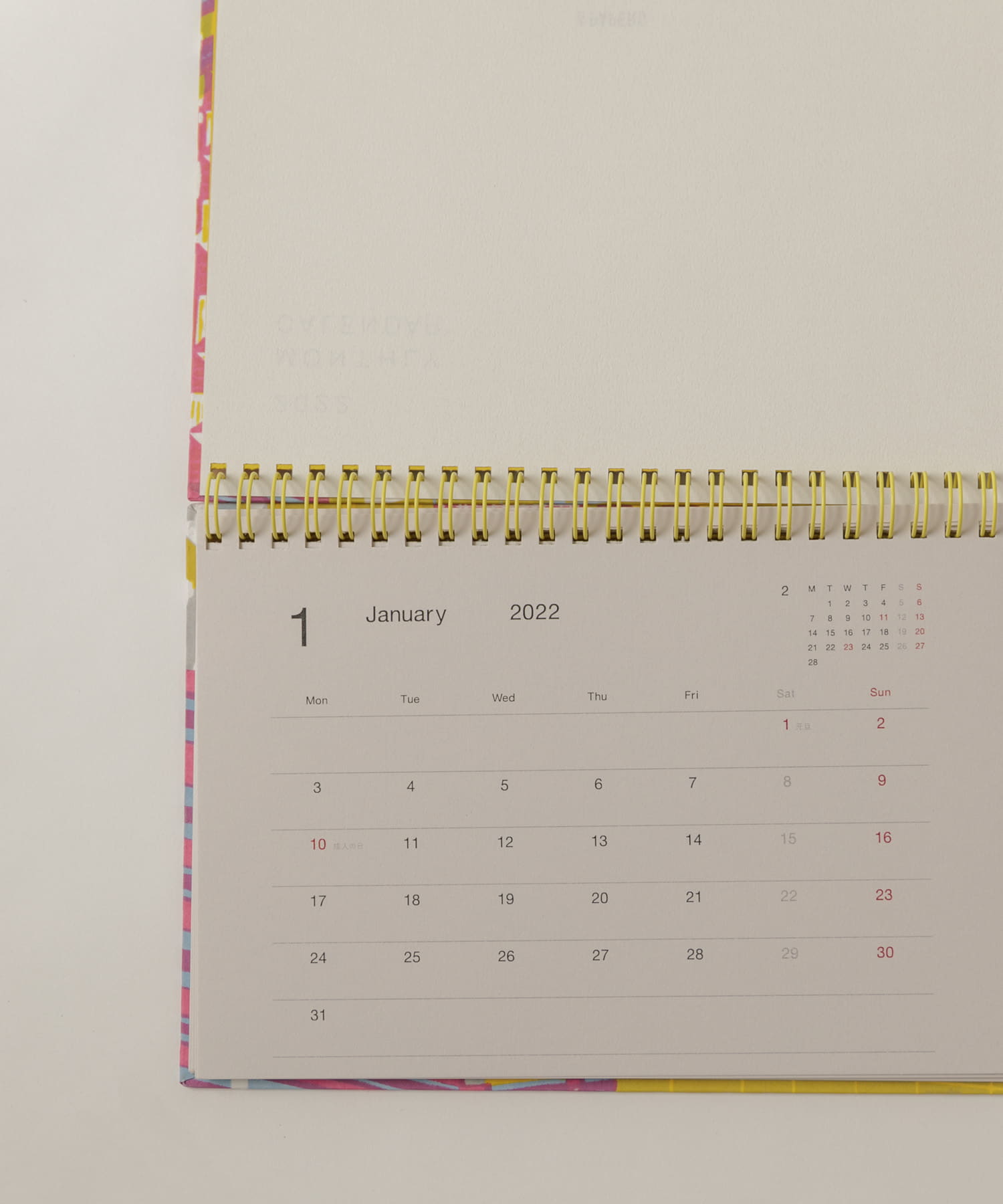 &PAPERS　別注2022カレンダー apartment -