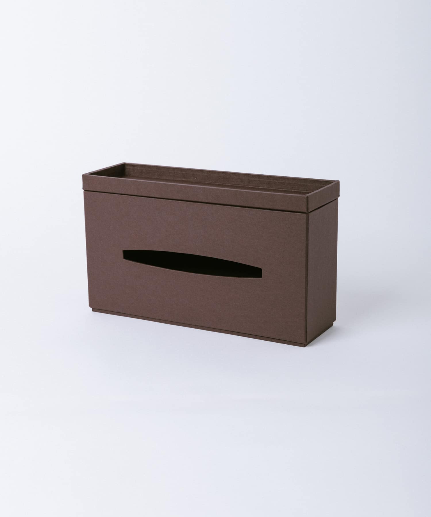 &PAPERS　別注SNEAK SIDE 横型ティッシュケース DARK BROWN -